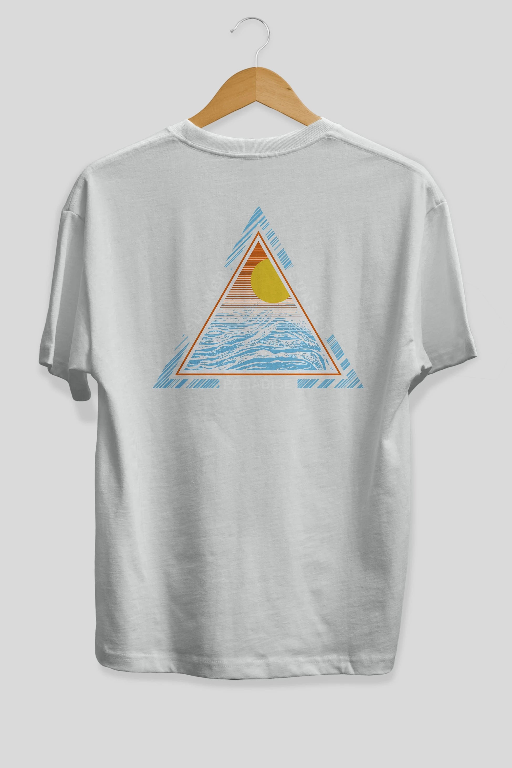 Summer Sunset Paradise Arka Baskılı Oversize t-shirt Erkek Kadın Unisex