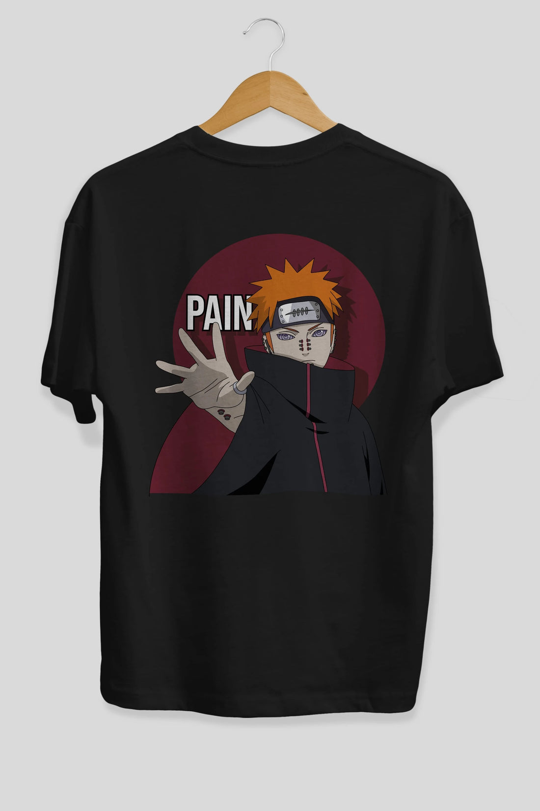 PAIN NARUTO Anime Arka Baskılı Oversize t-shirt Erkek Kadın Unisex