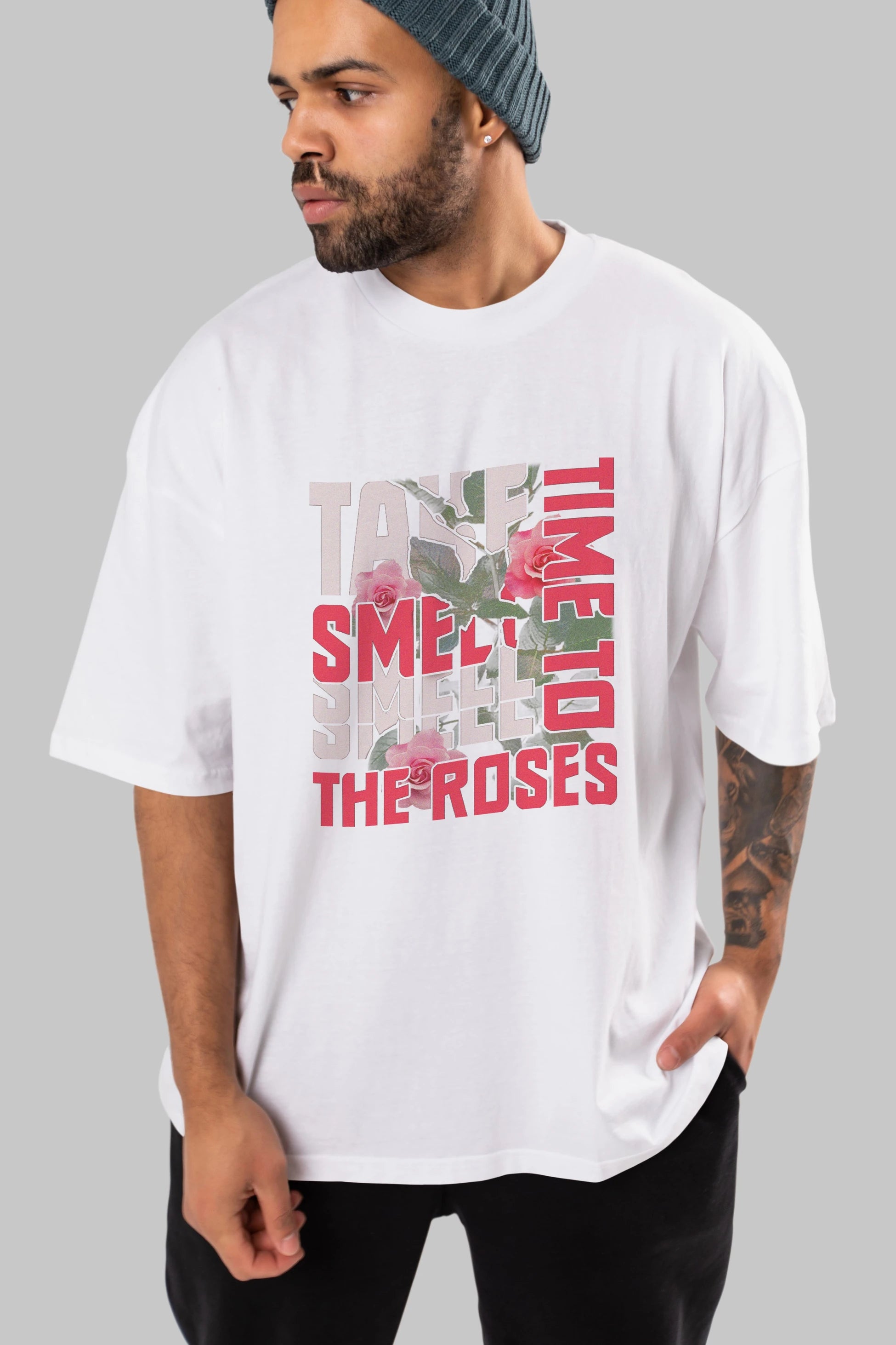 Take time to smell the roses Ön Baskılı Oversize t-shirt Erkek Kadın Unisex