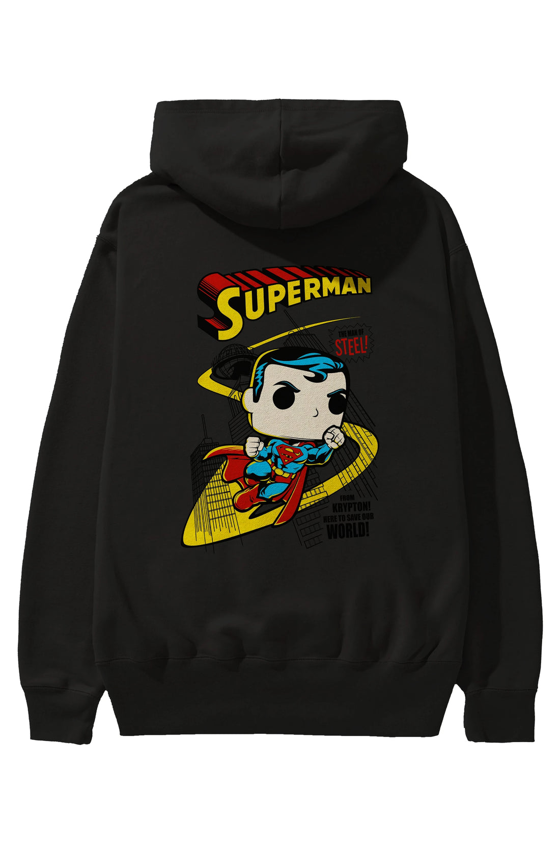 Superman (2) Arka Baskılı Hoodie Oversize Kapüşonlu Sweatshirt Erkek Kadın Unisex