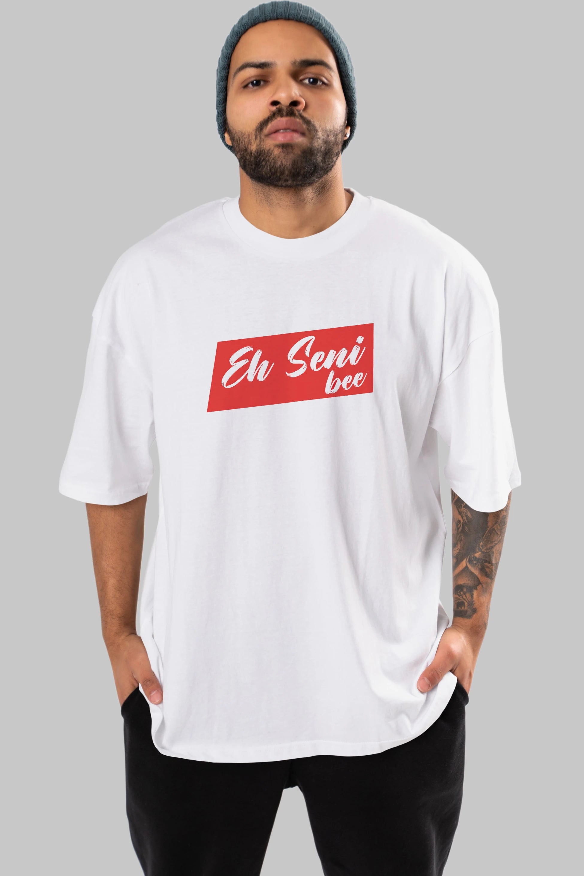 Eh Seni Be Ön Baskılı Oversize t-shirt %100 pamuk Erkek Kadın Unisex