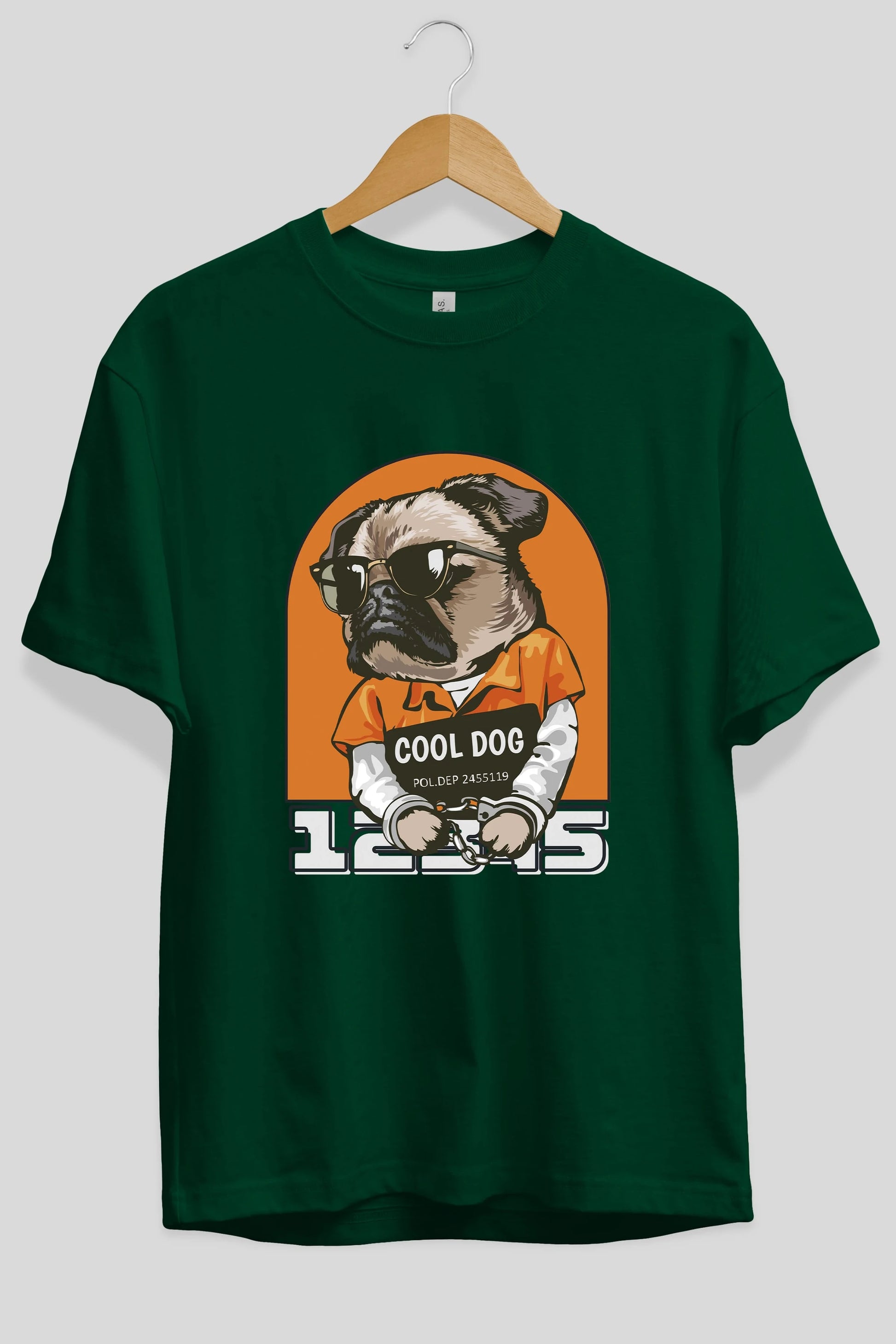 Cool Dog Ön Baskılı Oversize t-shirt Erkek Kadın Unisex
