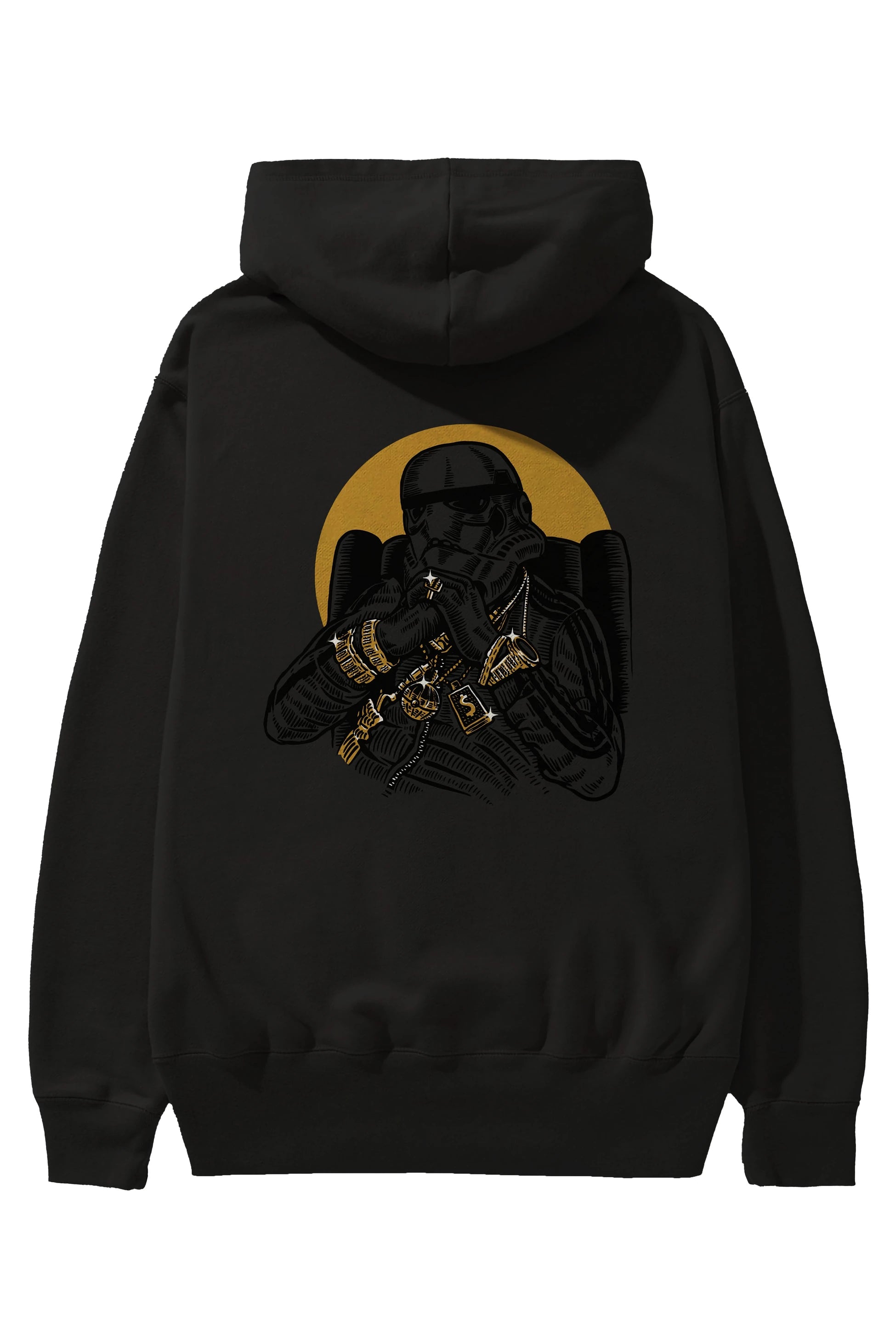 Trooper Dee Jay Arka Baskılı Hoodie Oversize Kapüşonlu Sweatshirt Erkek Kadın Unisex