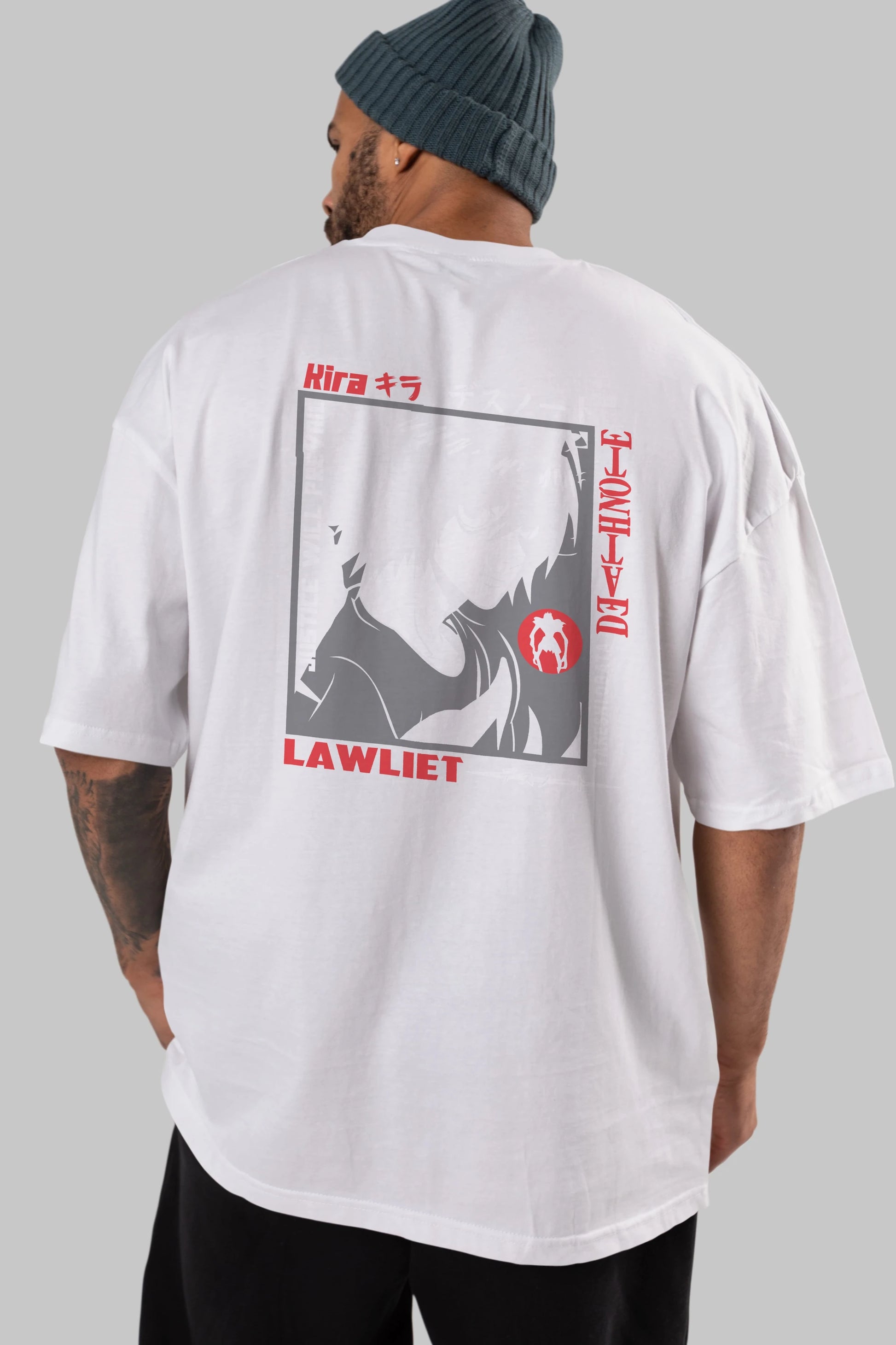 DEATH NOTE Anime Arka Baskılı Oversize t-shirt Erkek Kadın Unisex