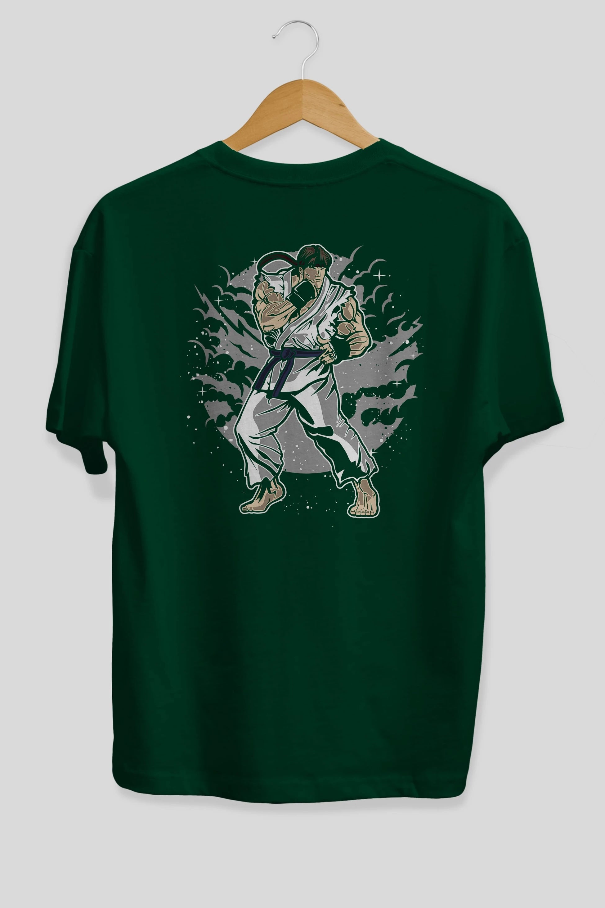 RYU Arka Baskılı Oversize t-shirt Erkek Kadın Unisex %100 Pamuk