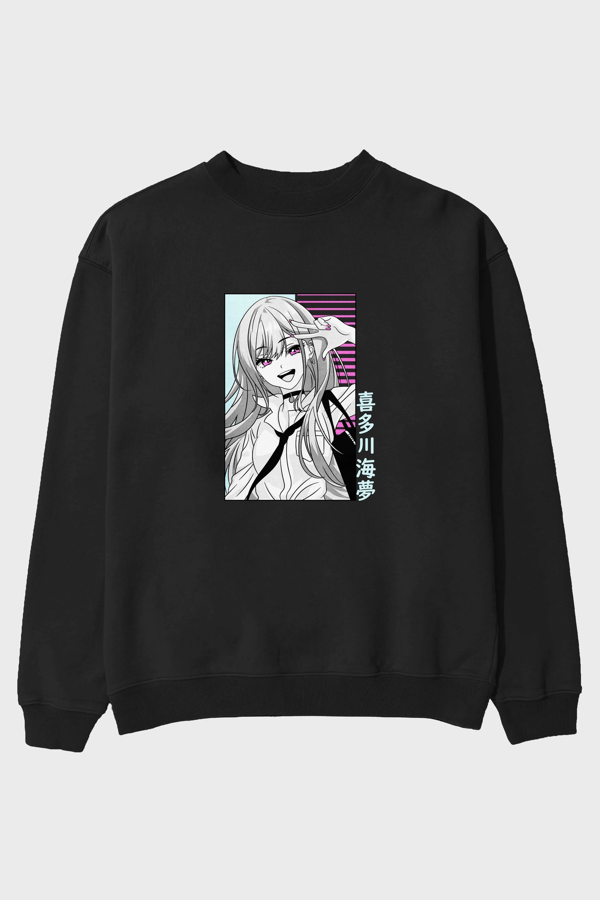 Marin Kitagawa 1 Anime Ön Baskılı Oversize Sweatshirt Erkek Kadın Unisex