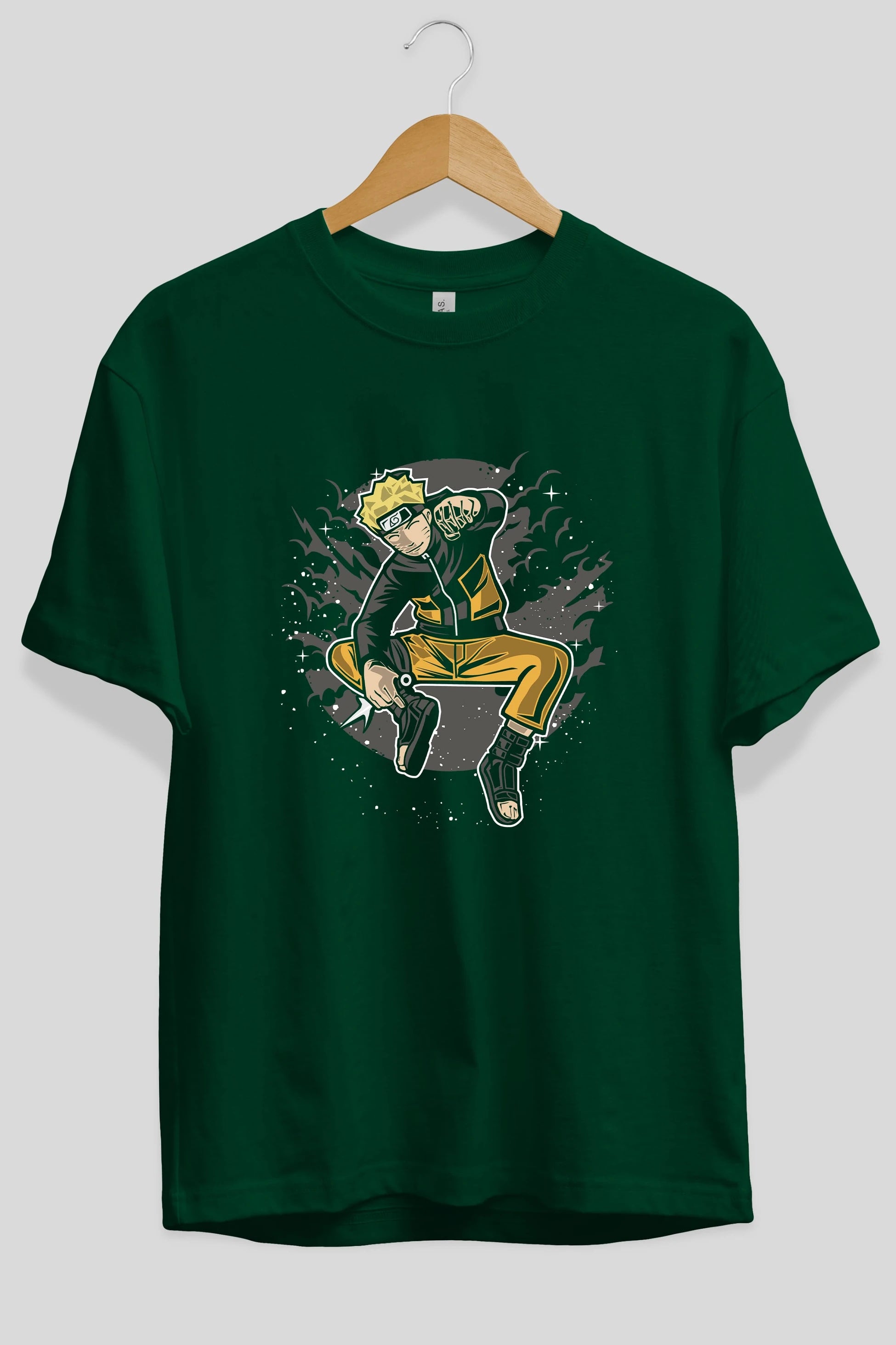 NARUTO Ön Baskılı Oversize t-shirt Erkek Kadın Unisex %100 Pamuk tişort