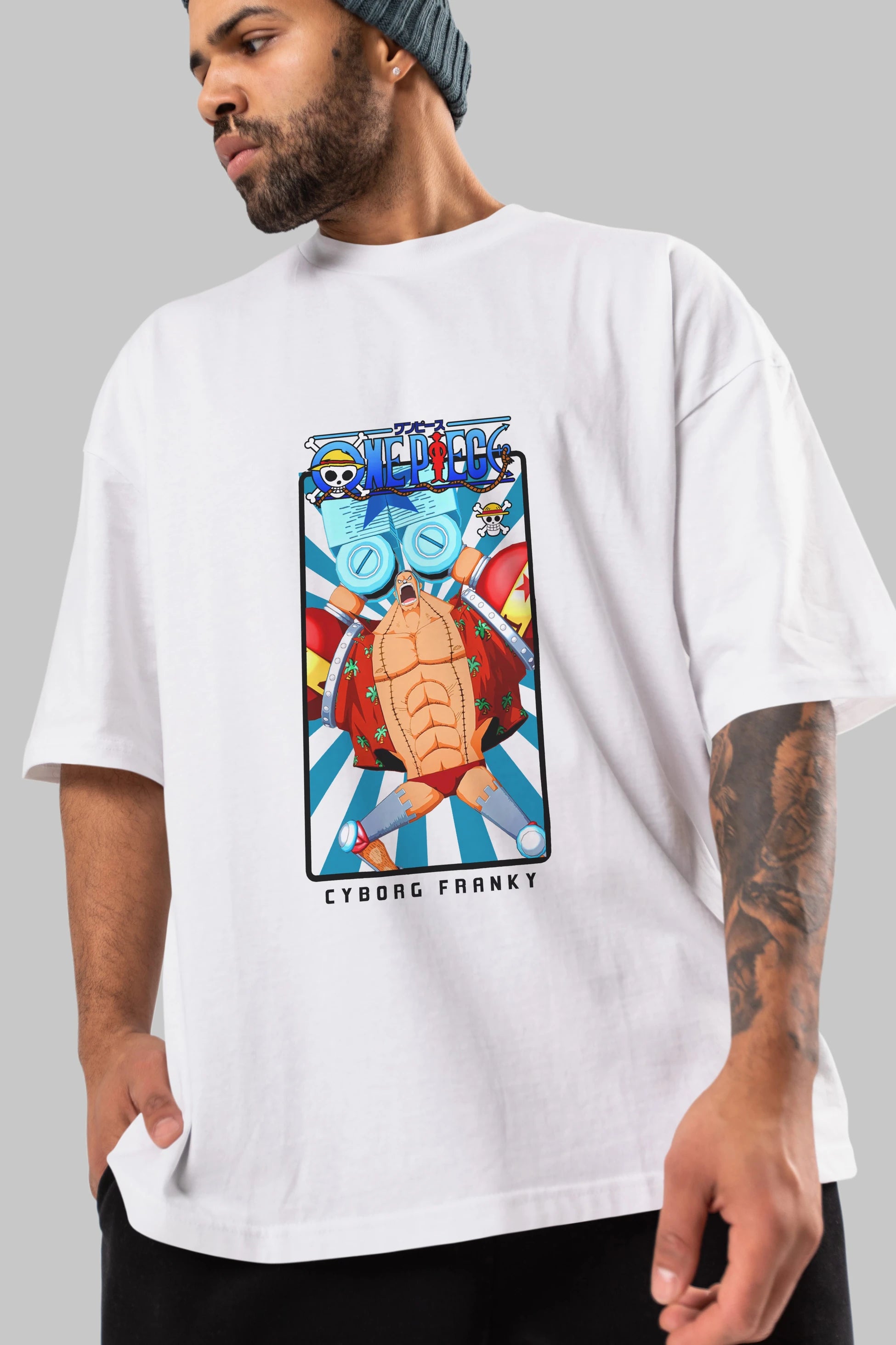 Franky Anime Ön Baskılı Oversize t-shirt Erkek Kadın Unisex
