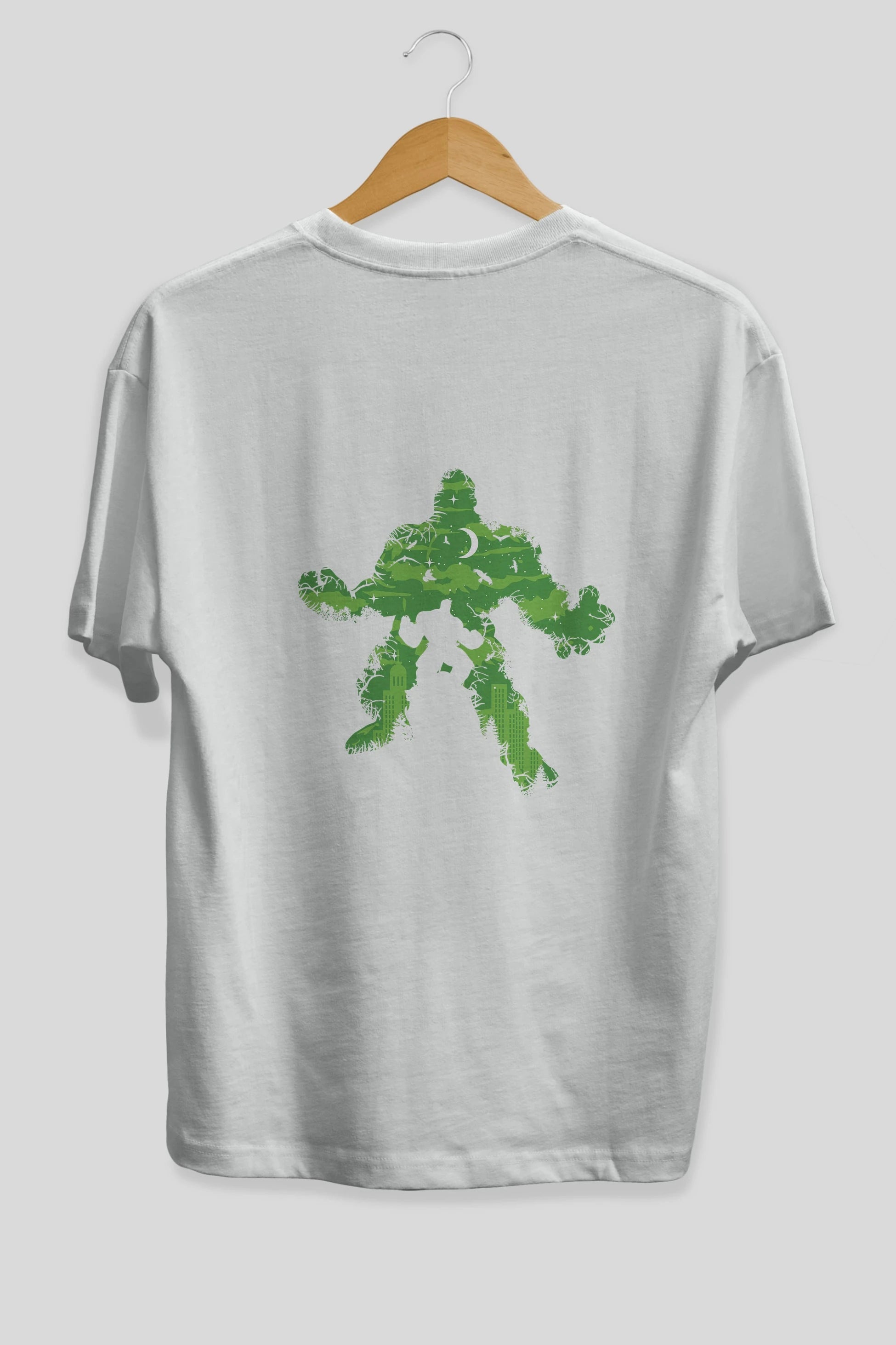 Green Monster Arka Baskılı Oversize t-shirt %100 pamuk Erkek Kadın Unisex