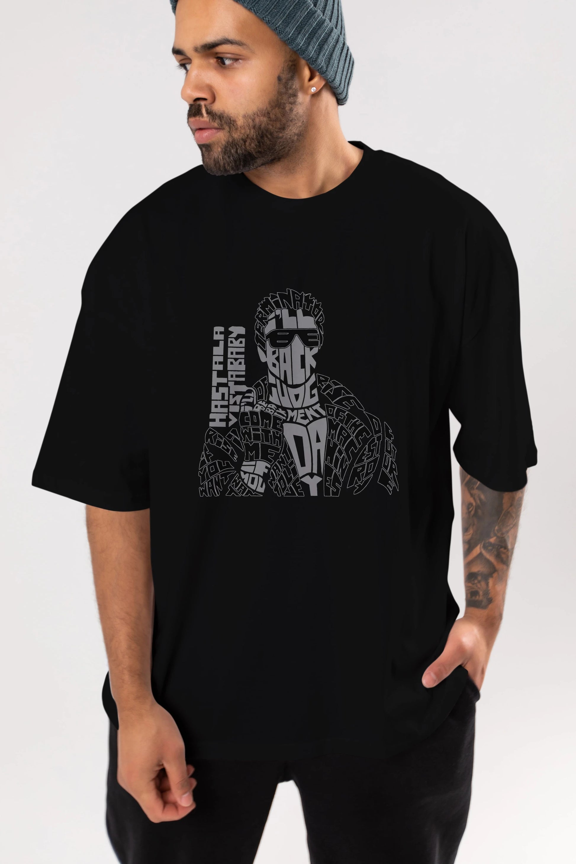 I_ll Be Back Ön Baskılı Oversize t-shirt %100 pamuk Erkek Kadın Unisex