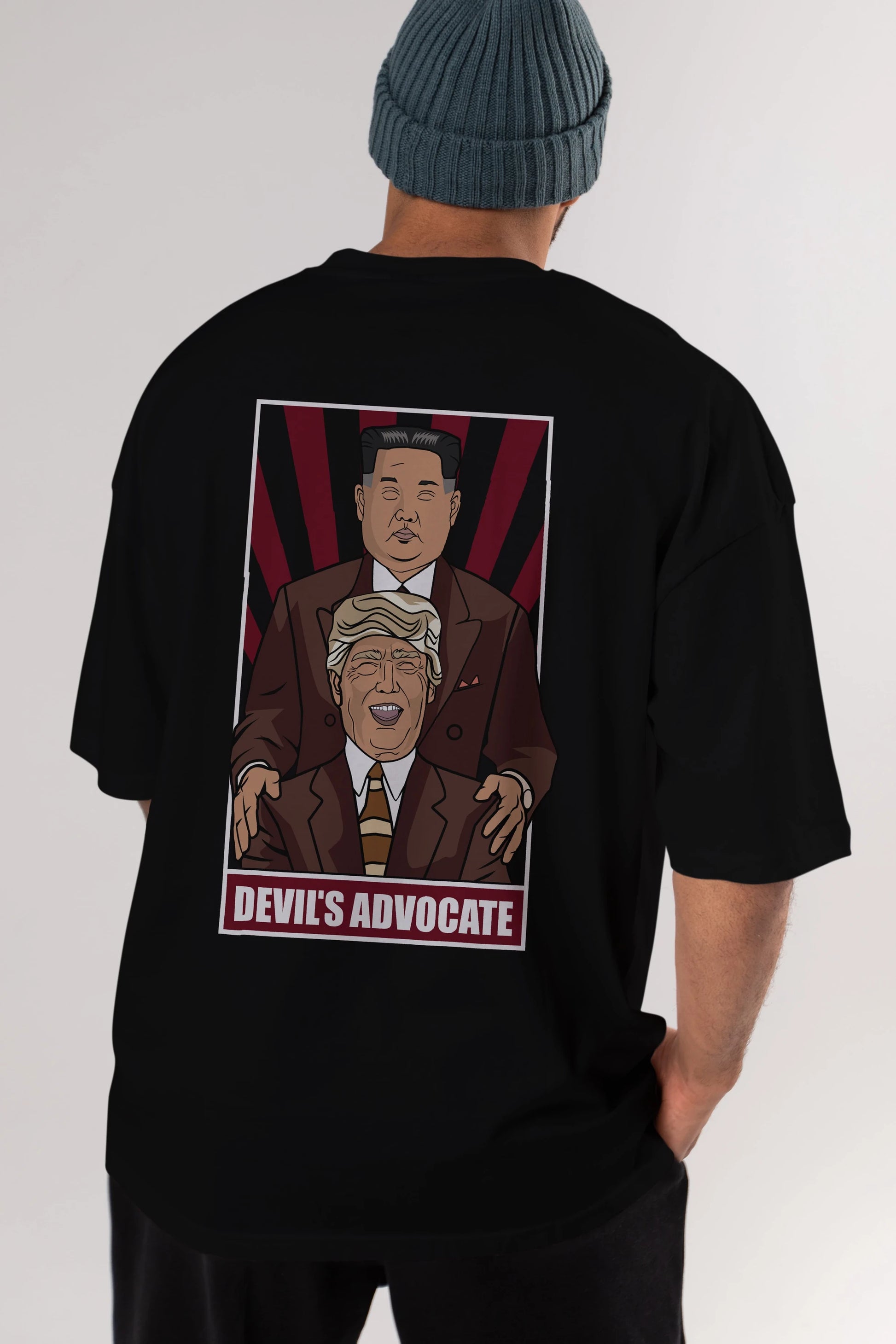 Devil_s Advocate Arka Baskılı Oversize t-shirt Erkek Kadın Unisex %100 Pamuk tişort