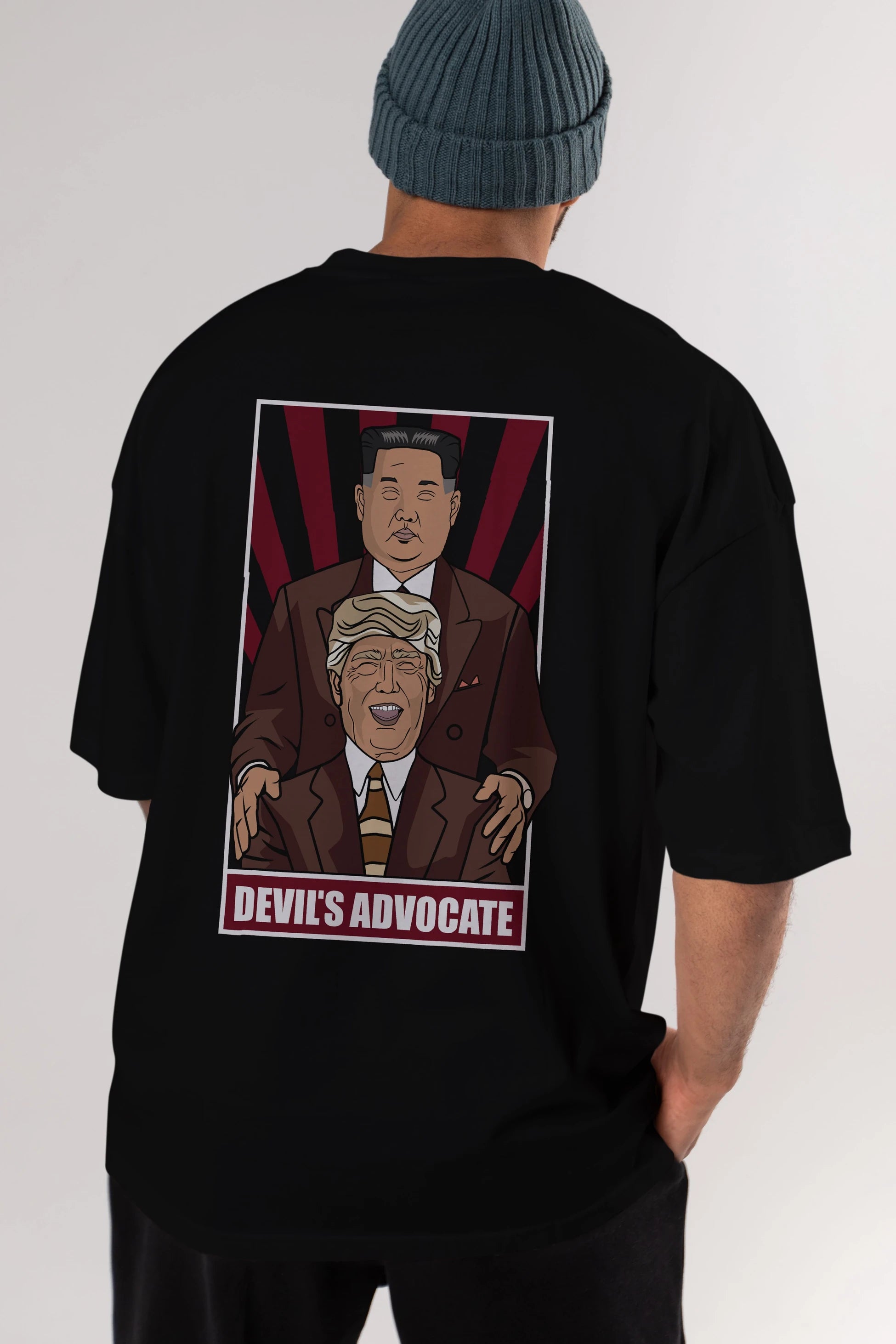 Devil_s Advocate Arka Baskılı Oversize t-shirt Erkek Kadın Unisex %100 Pamuk tişort