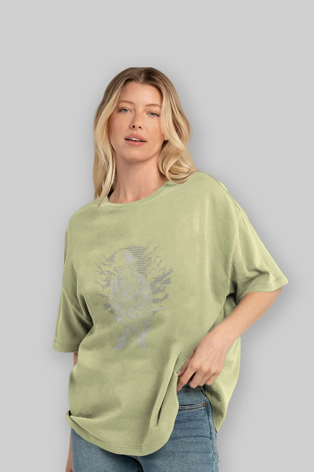 Steampunk Style Soldier Ön Baskılı Oversize t-shirt Erkek Kadın Unisex %100 Pamuk tişort