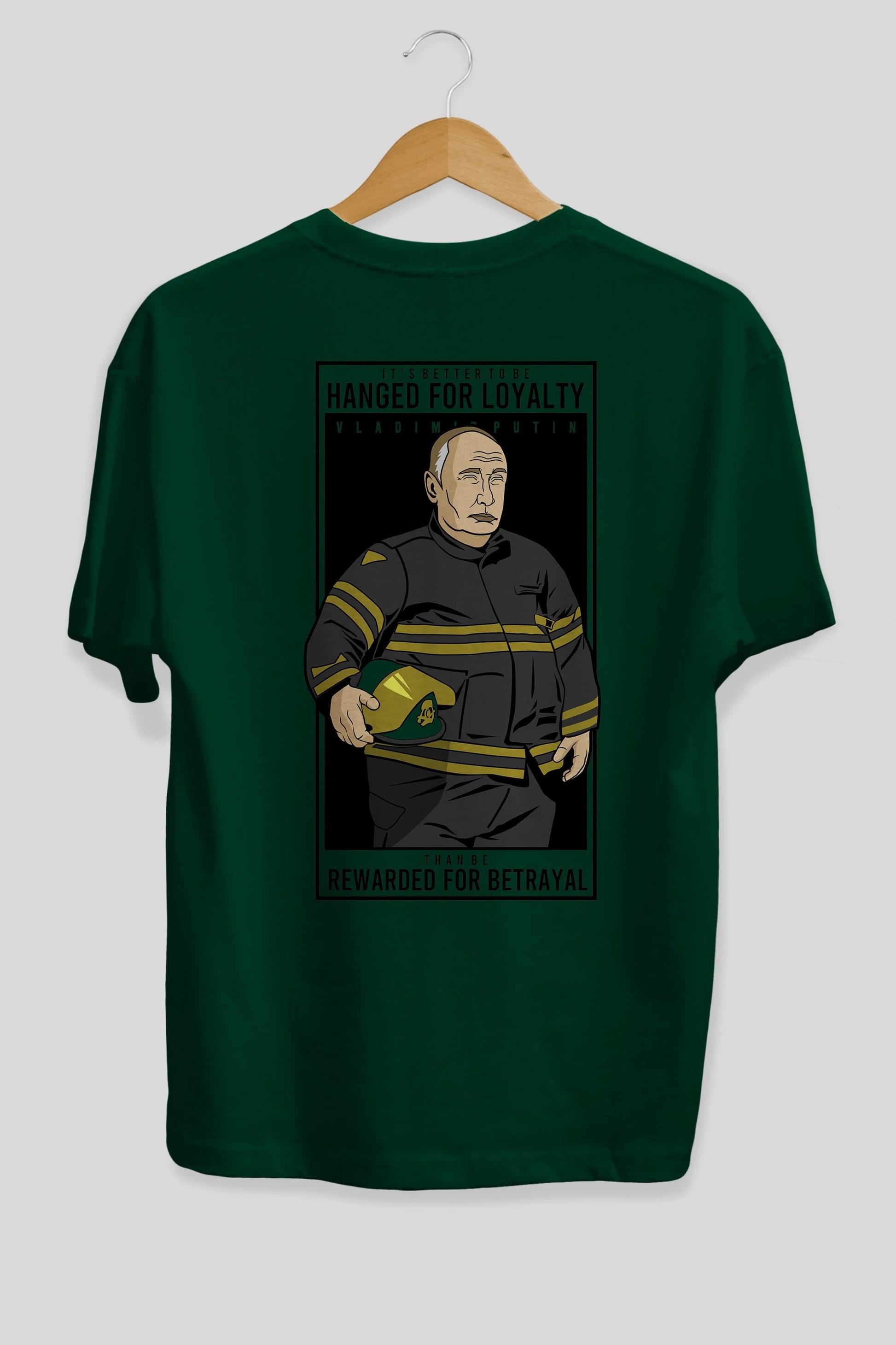 Putin Fireman Arka Baskılı Oversize t-shirt Erkek Kadın Unisex %100 Pamuk tişort