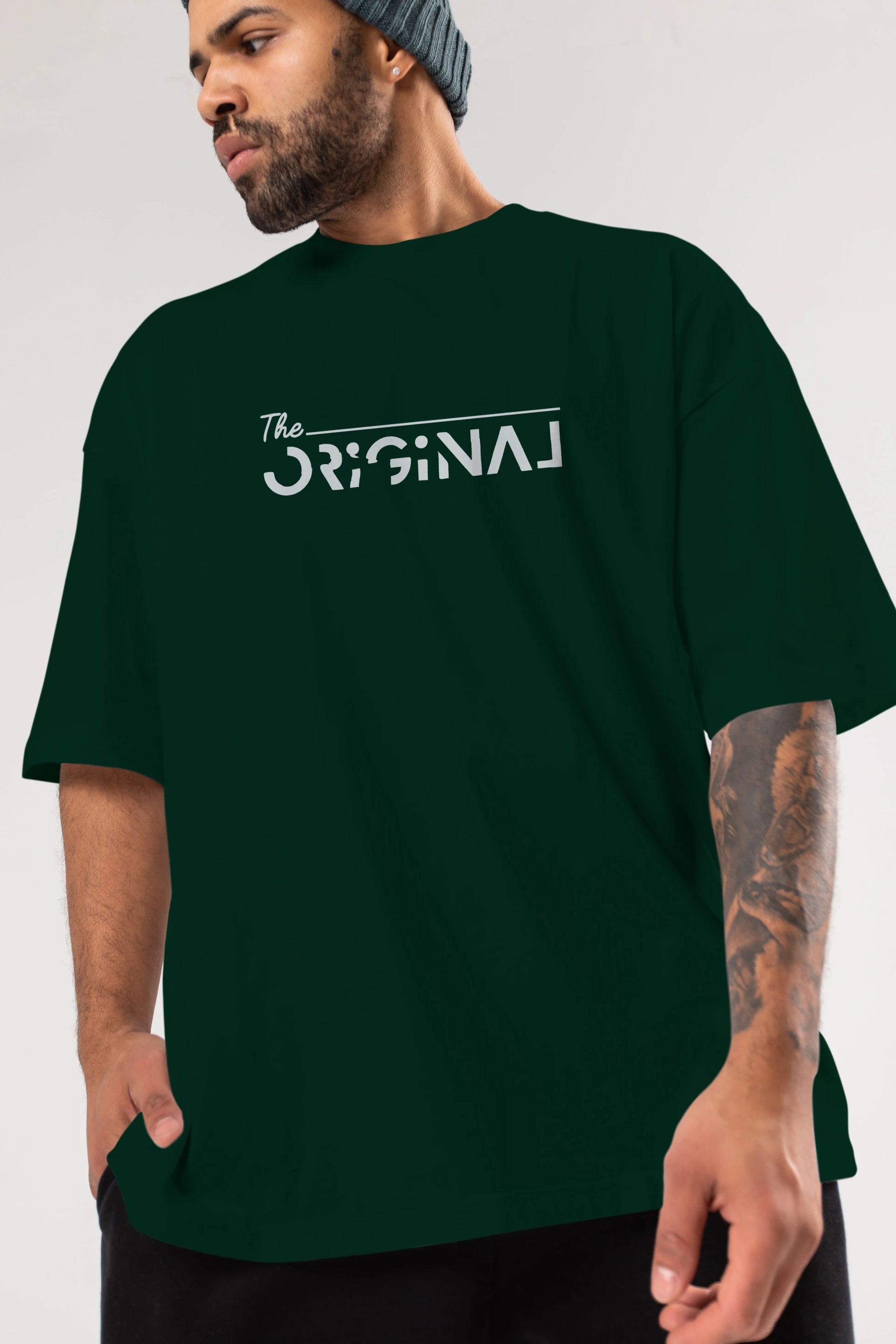 The Original Ön Baskılı Oversize t-shirt %100 pamuk Erkek Kadın Unisex