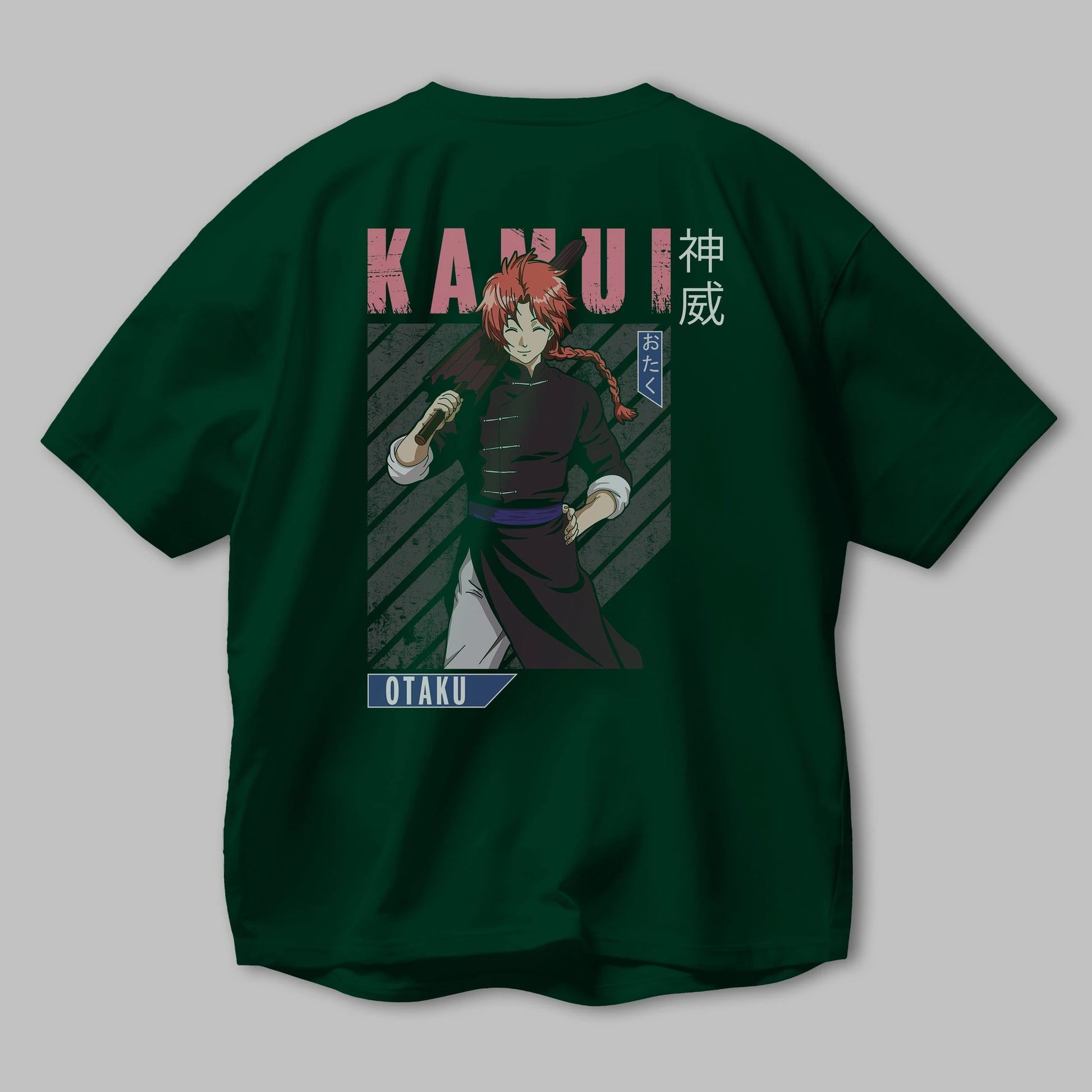 Kamui GINTAMA 1 Anime Arka Baskılı Oversize t-shirt Erkek Kadın Unisex