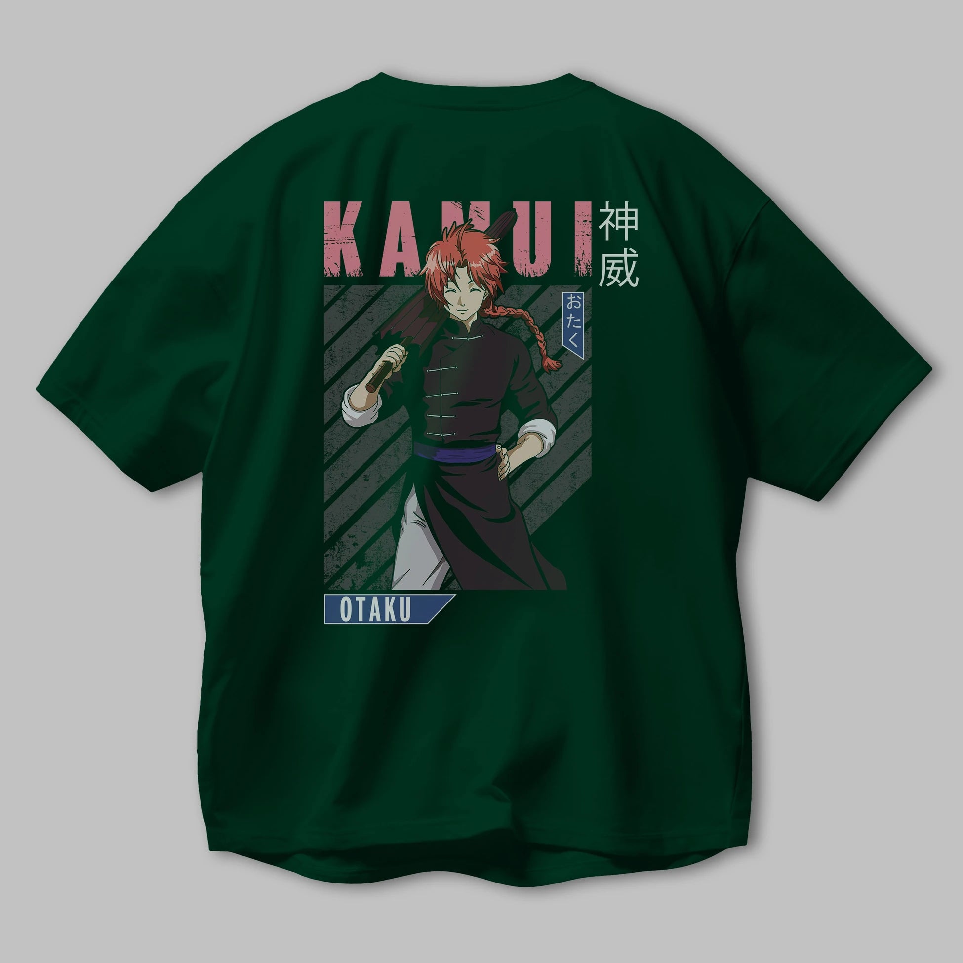 Kamui GINTAMA 1 Anime Arka Baskılı Oversize t-shirt Erkek Kadın Unisex