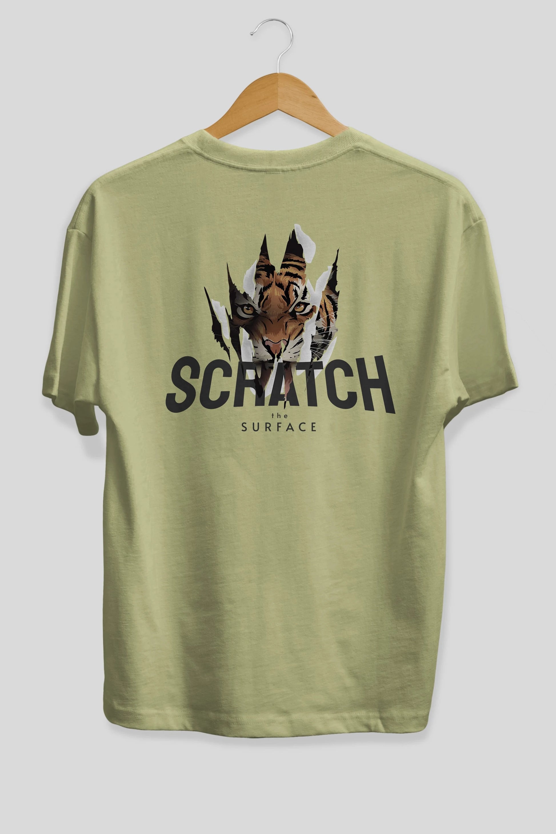Teddy Bear Scratch Arka Baskılı Oversize t-shirt Erkek Kadın Unisex %100 Pamuk