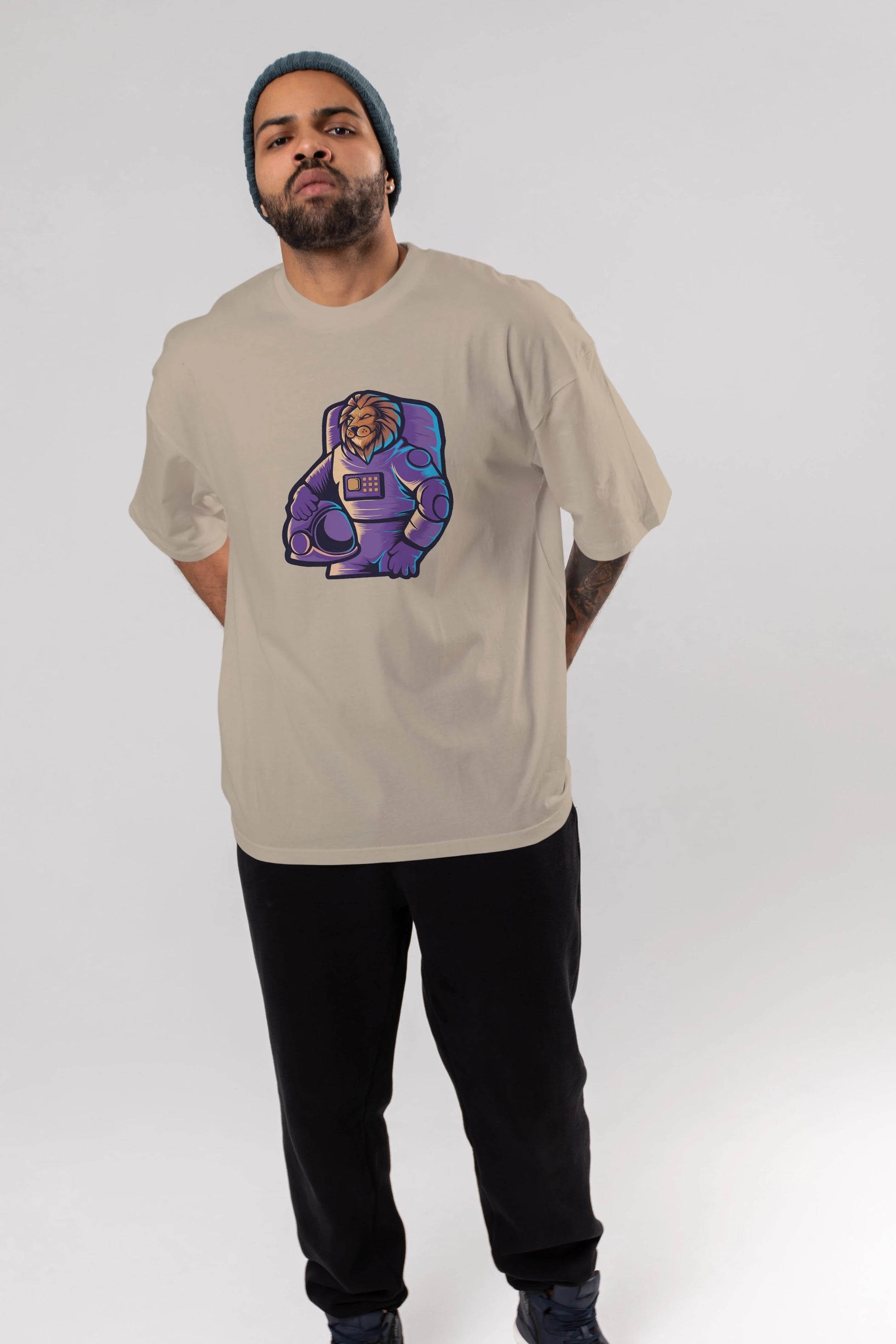 Astroking Ön Baskılı Oversize t-shirt Erkek Kadın Unisex