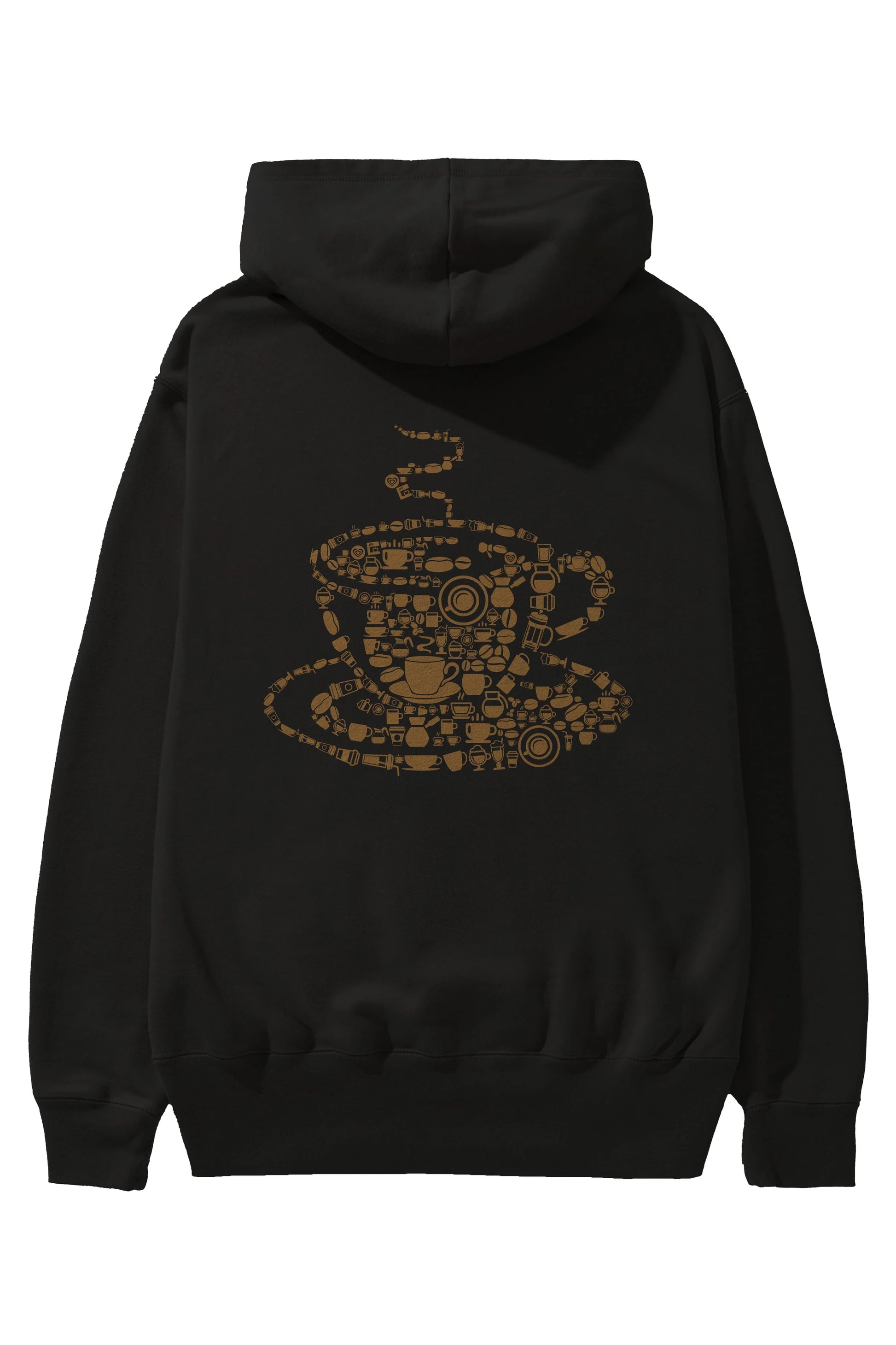 Coffee Arka Baskılı Hoodie Oversize Kapüşonlu Sweatshirt Erkek Kadın Unisex