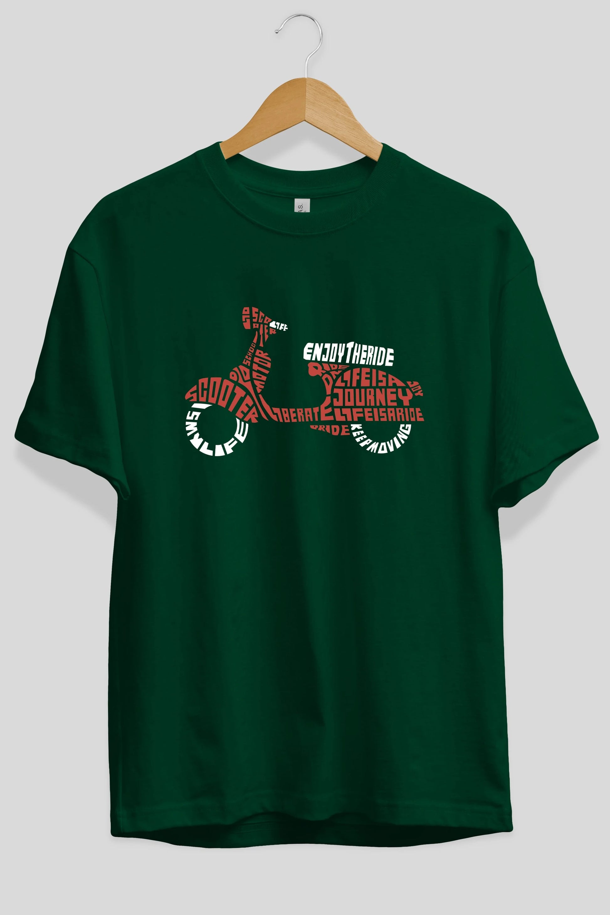 Enjoy The Ride Ön Baskılı Oversize t-shirt %100 pamuk Erkek Kadın Unisex