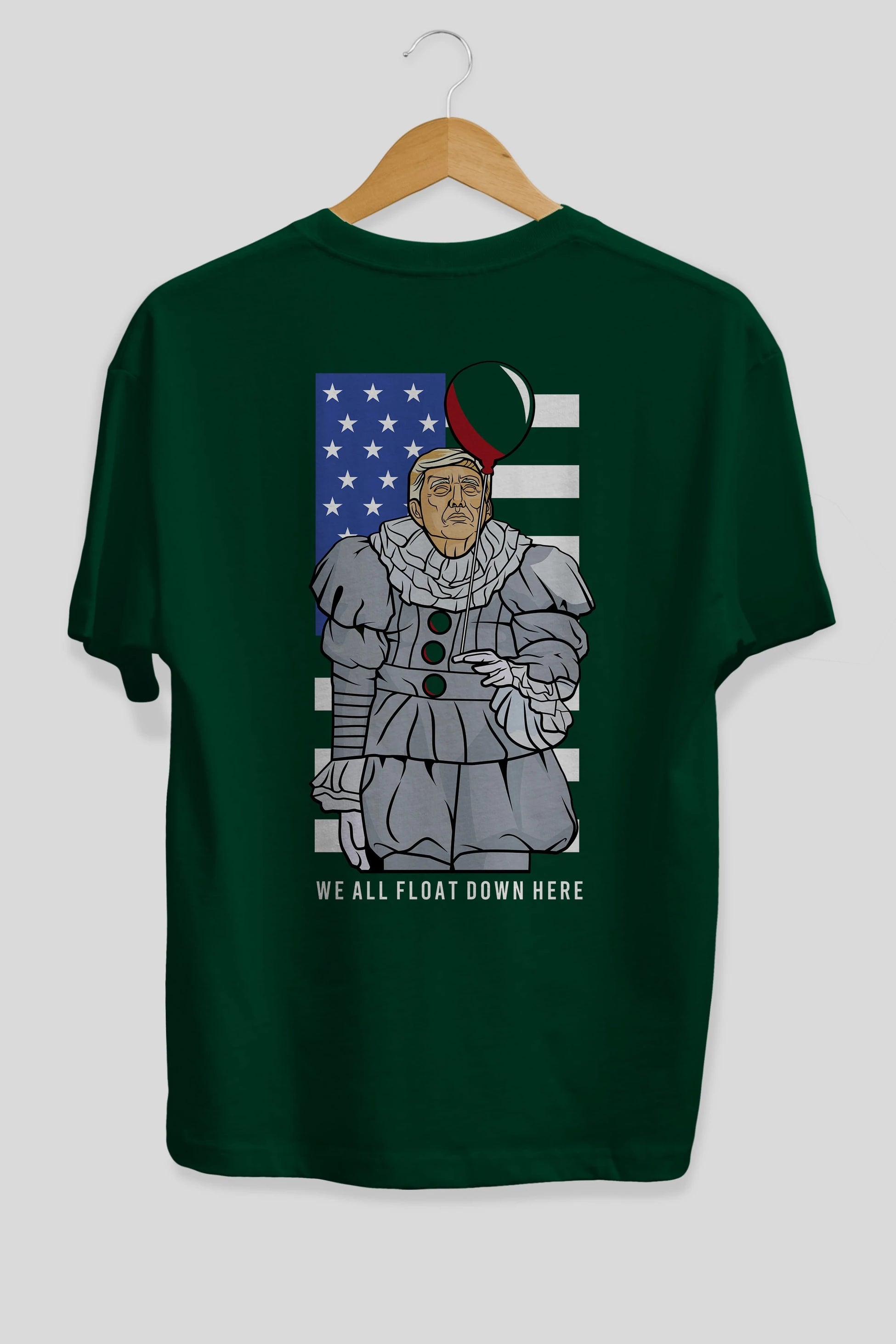 It Trump Arka Baskılı Oversize t-shirt Erkek Kadın Unisex %100 Pamuk tişort