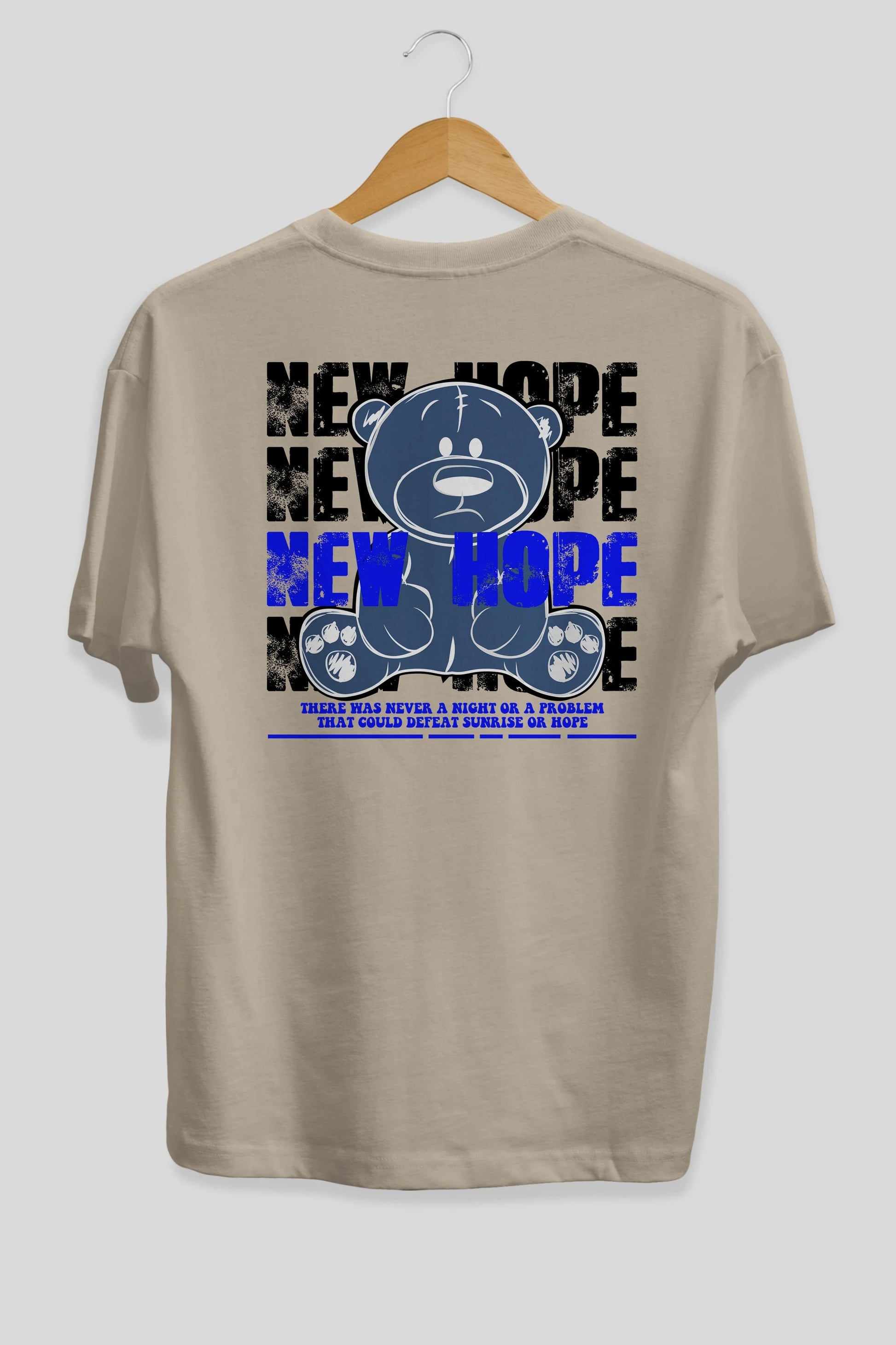 Teddy Bear New Hope Arka Baskılı Oversize t-shirt Erkek Kadın Unisex