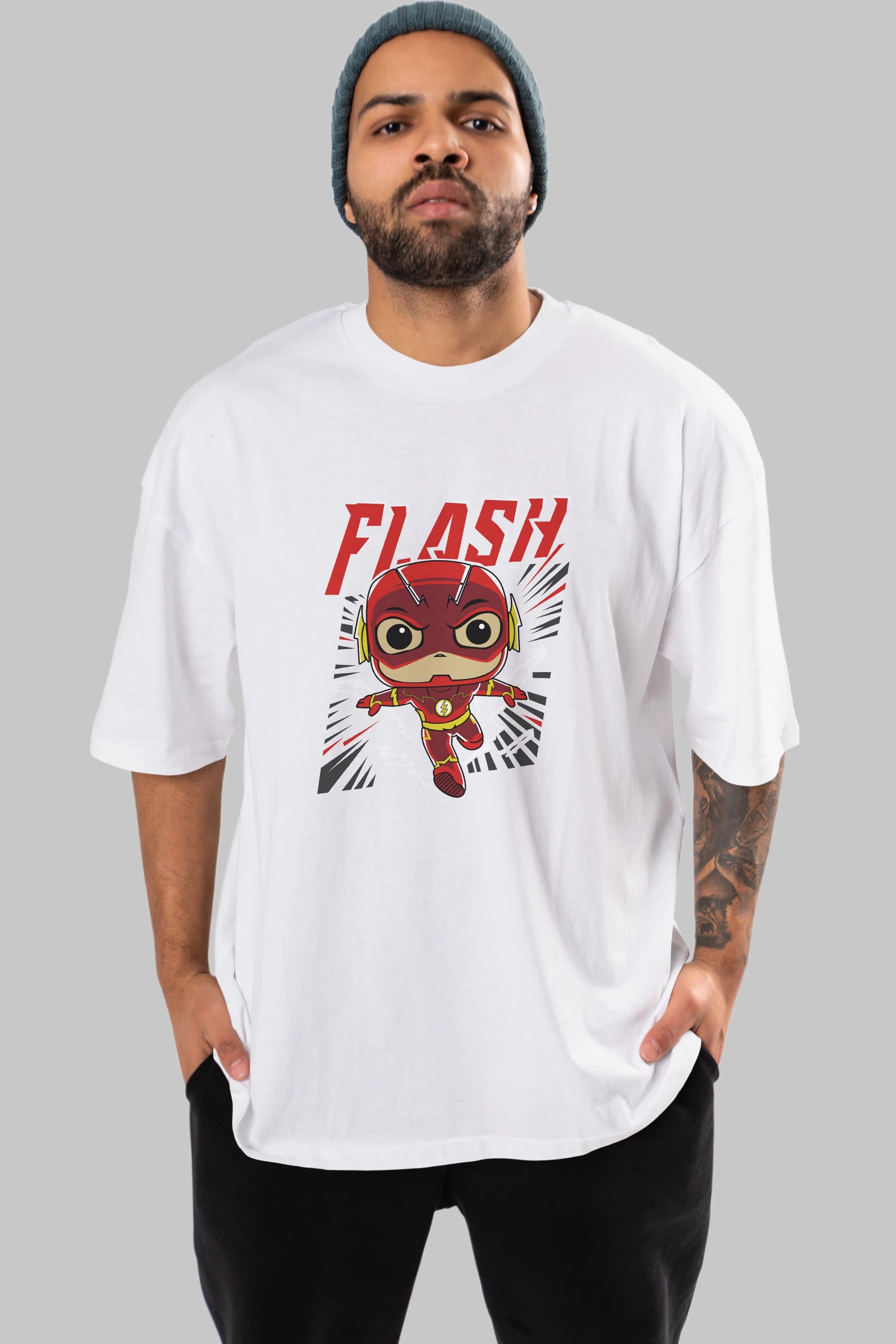 Flash Avengers (4) Ön Baskılı Oversize t-shirt Erkek Kadın Unisex %100 Pamuk Bisiklet Yaka tişort