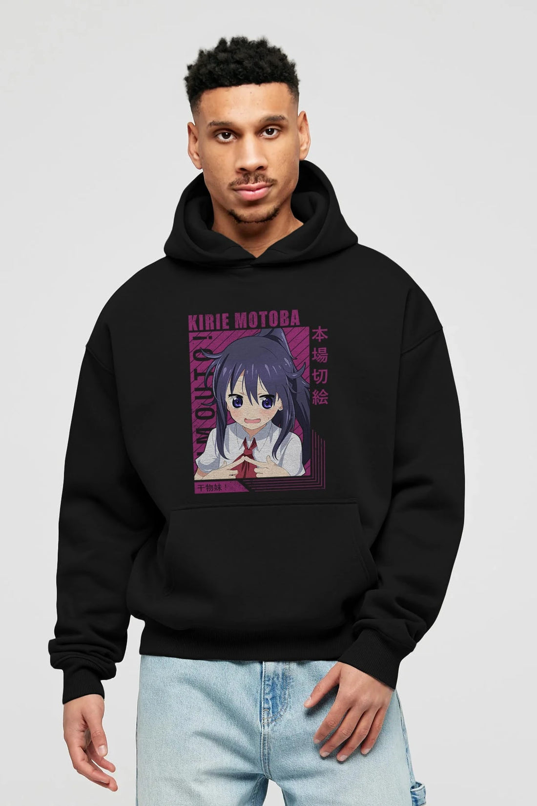 Kirie Motoba 4 Anime Ön Baskılı Hoodie Oversize Kapüşonlu Sweatshirt Erkek Kadın Unisex