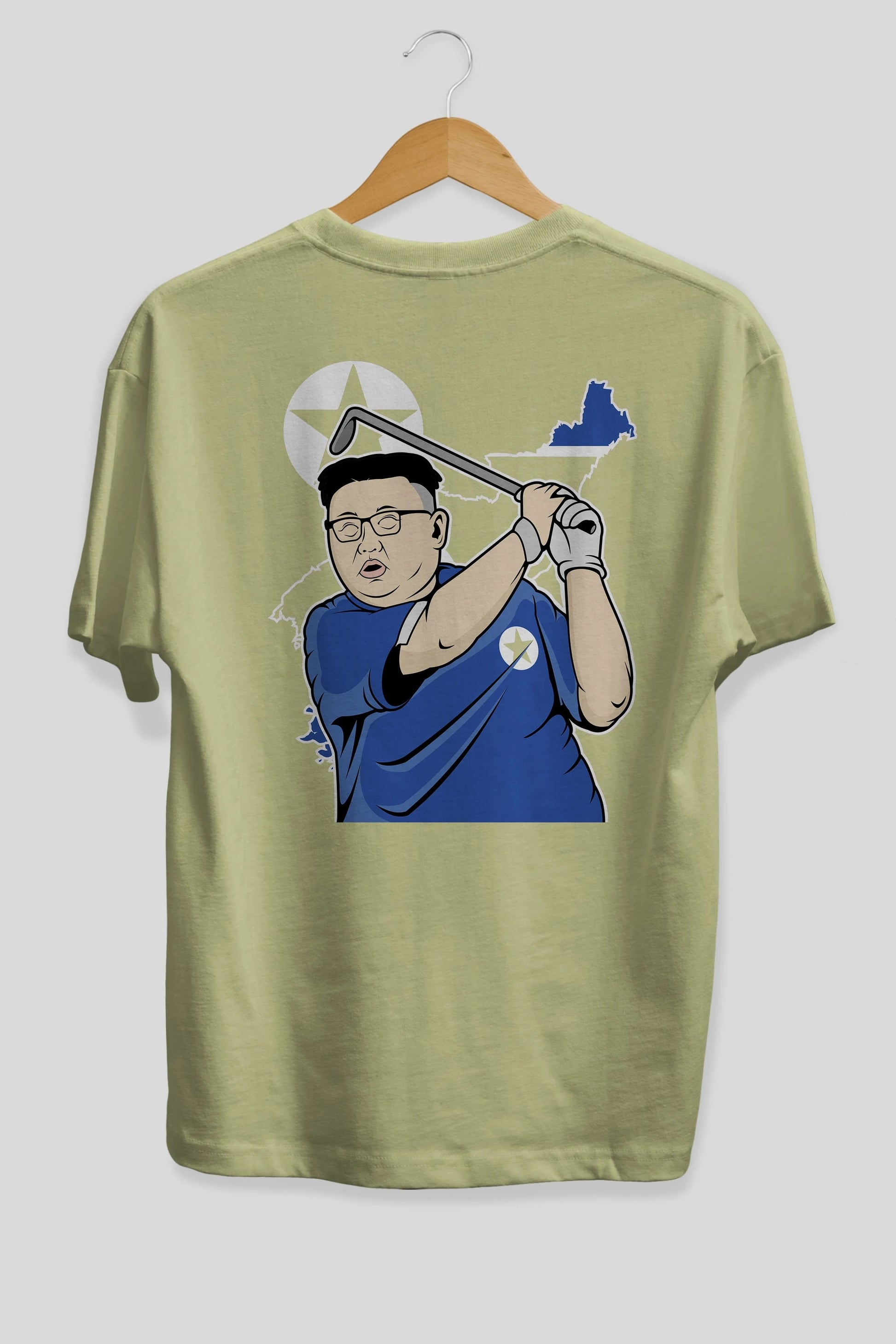 Kim Golf Arka Baskılı Oversize t-shirt Erkek Kadın Unisex %100 Pamuk tişort