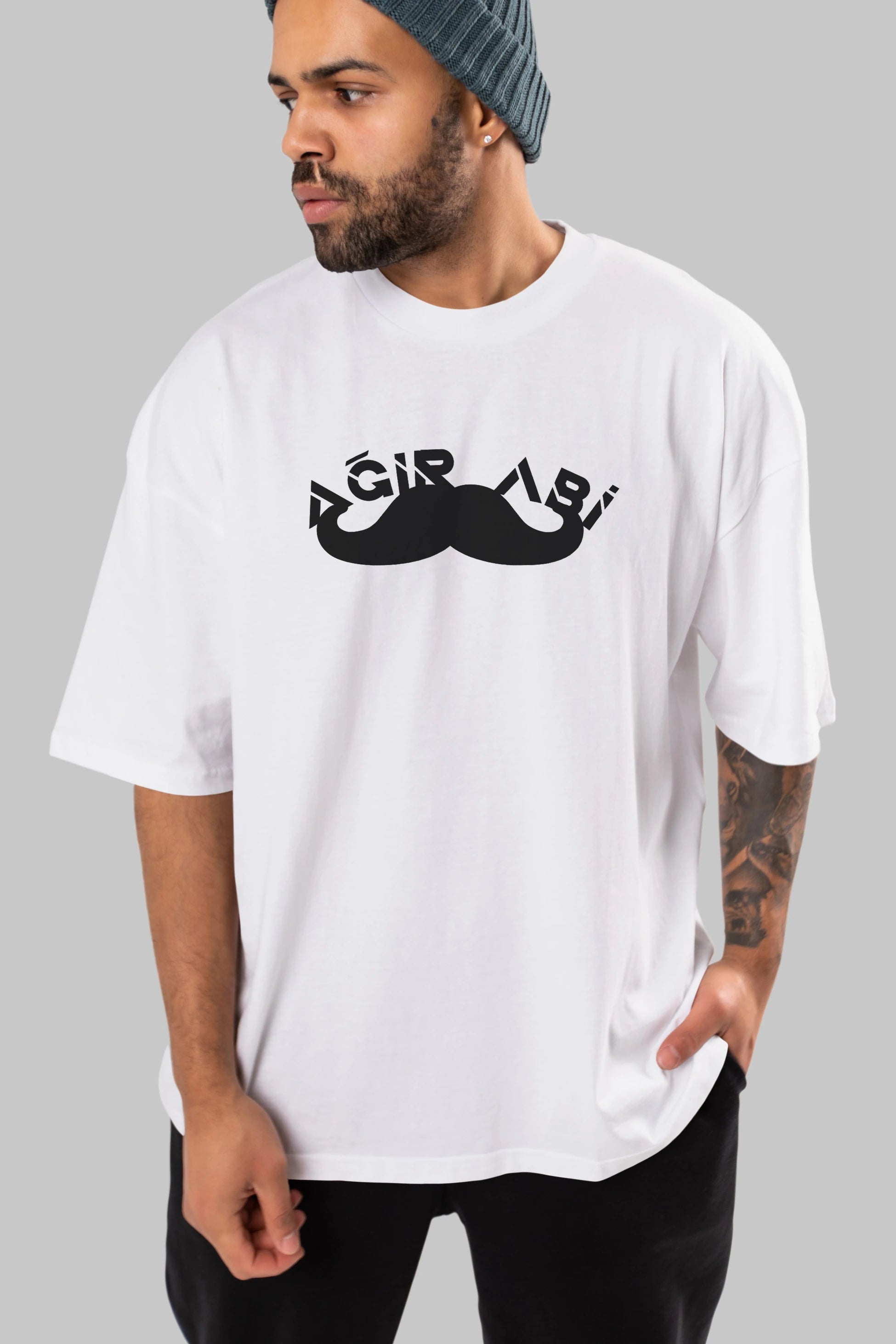 Ağır Abi Ön Baskılı Oversize t-shirt %100 pamuk Erkek Kadın Unisex