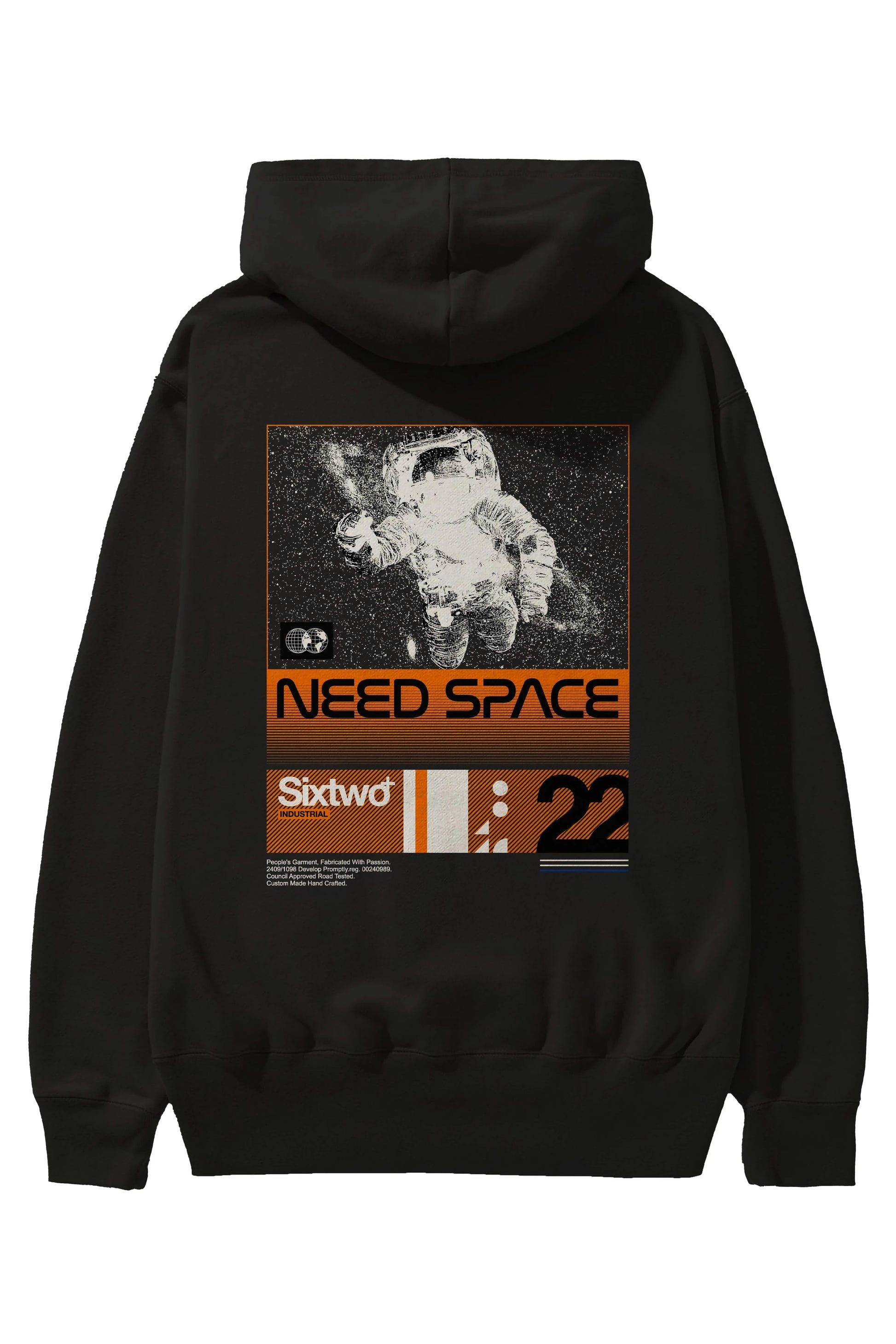Need Space Arka Baskılı Hoodie Oversize Kapüşonlu Sweatshirt Erkek Kadın Unisex
