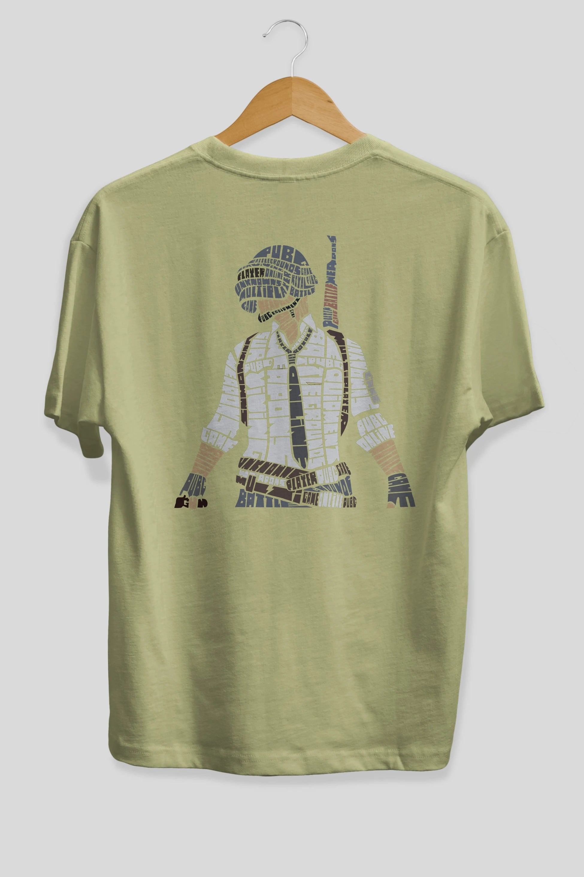 Pubg Arka Baskılı Oversize t-shirt %100 pamuk Erkek Kadın Unisex