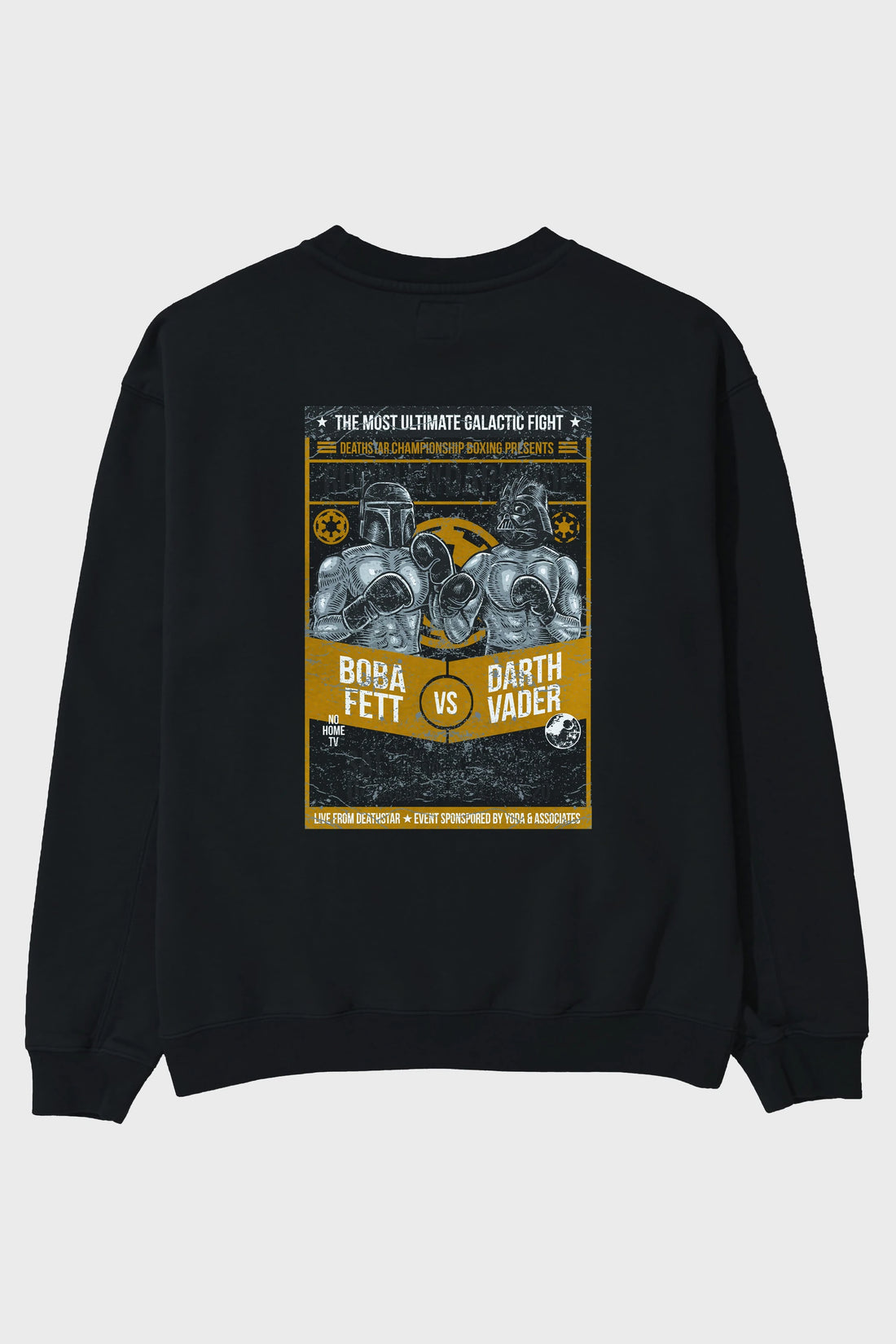 Rumble In The Darkside Arka Baskılı Oversize Sweatshirt Erkek Kadın Unisex