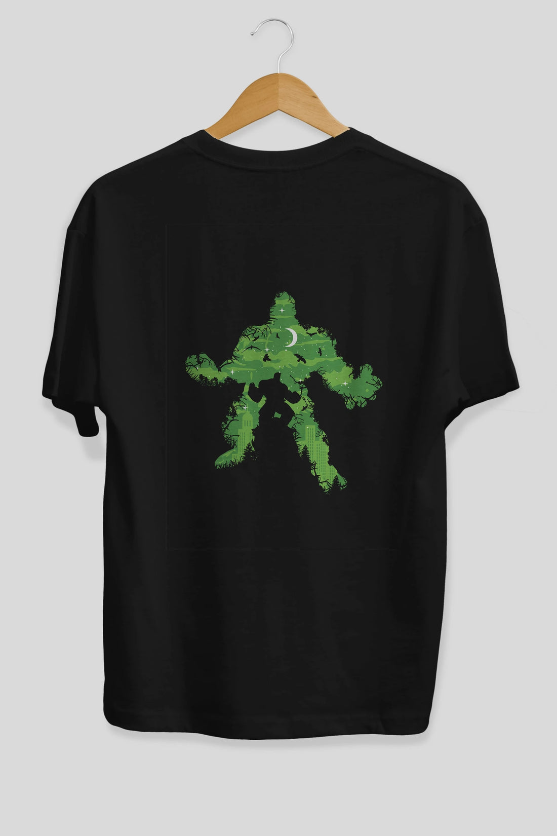 Green Monster Arka Baskılı Oversize t-shirt %100 pamuk Erkek Kadın Unisex