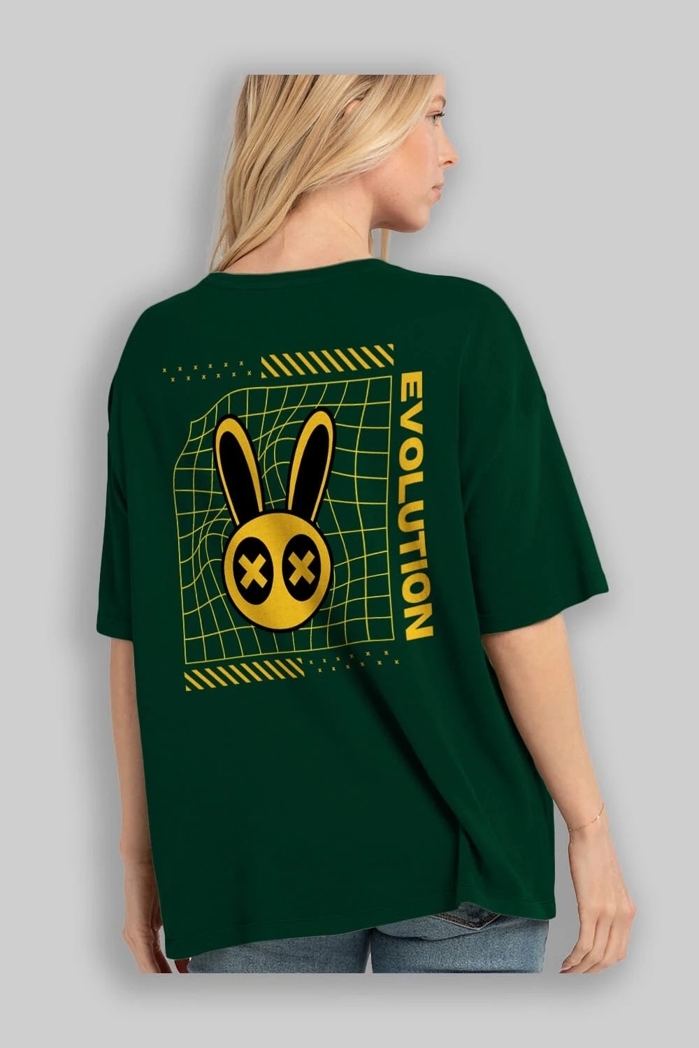 Evolution Yazılı Arka Baskılı Oversize t-shirt Erkek Kadın Unisex