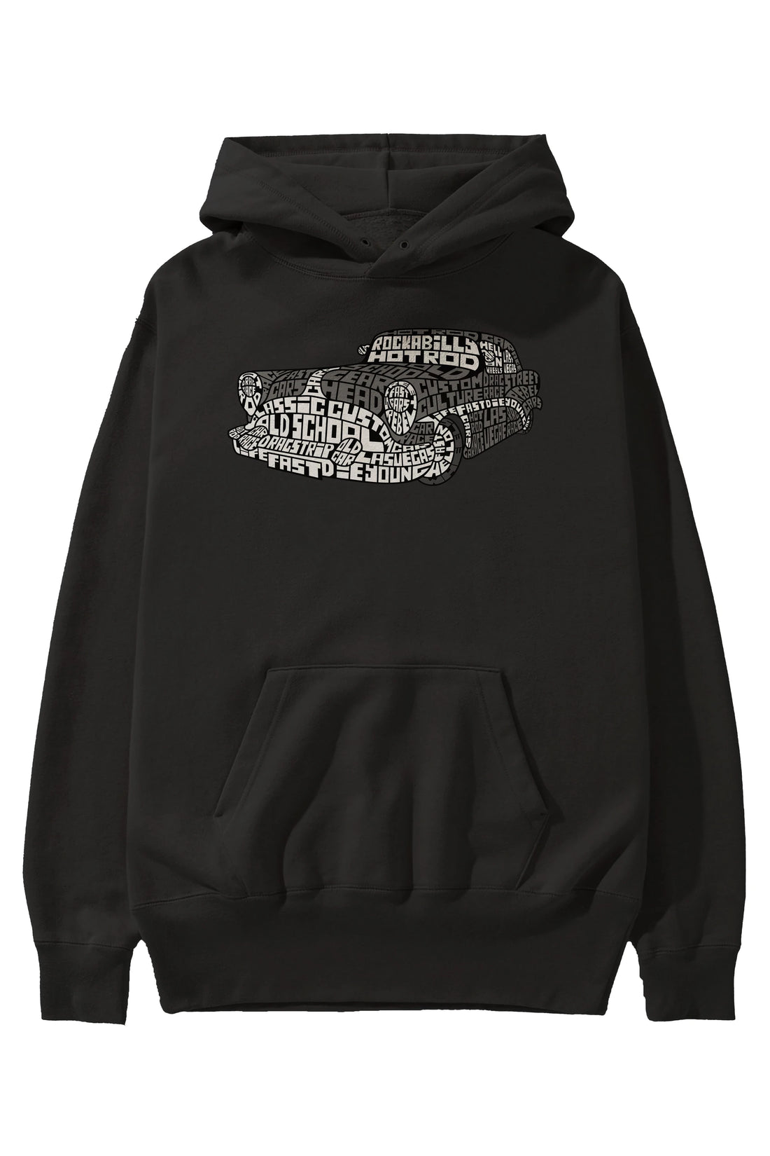 Hotrod Ön Baskılı Hoodie Oversize Kapüşonlu Sweatshirt Erkek Kadın Unisex