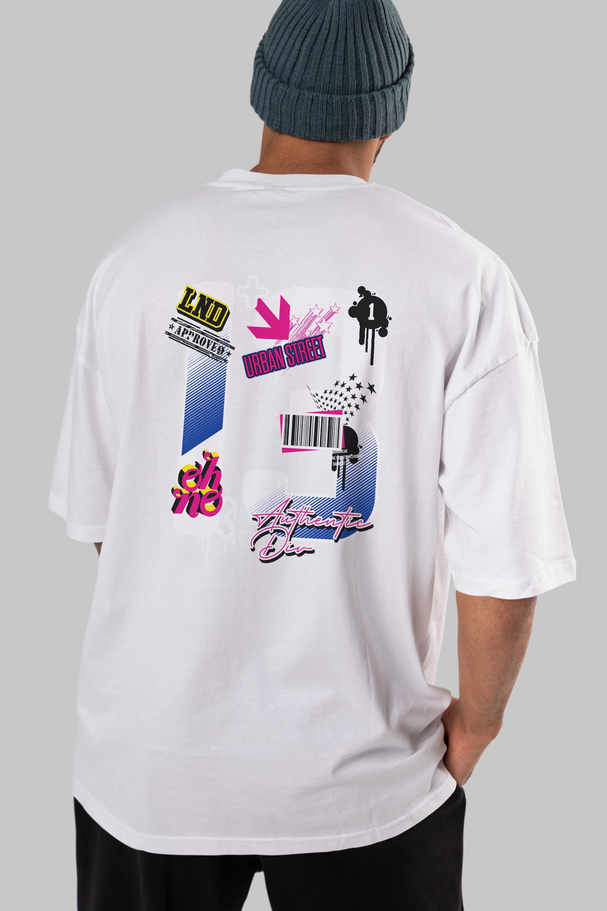 Urban Street 13 Arka Baskılı Oversize t-shirt Erkek Kadın Unisex
