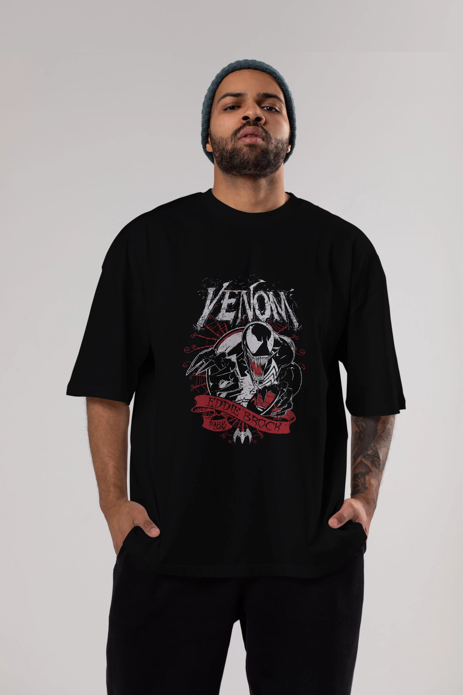 Venom (11) Ön Baskılı Oversize t-shirt Erkek Kadın Unisex %100 Pamuk Bisiklet Yaka tişort