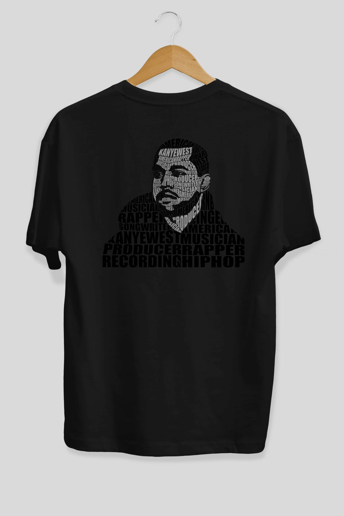 Kanye West Calligram Arka Baskılı Oversize t-shirt %100 pamuk Erkek Kadın Unisex