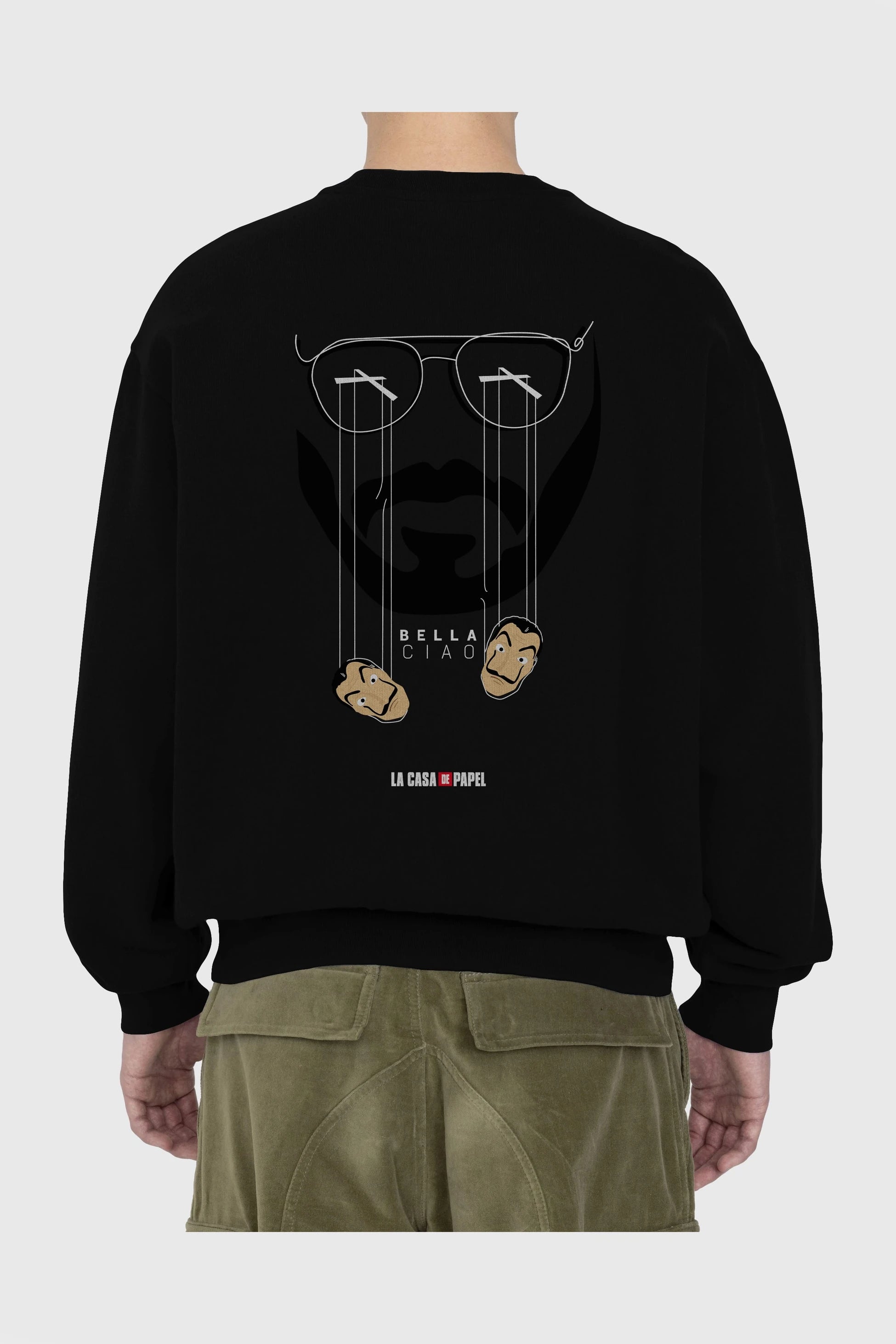 La Casa De Papel (11) Arka Baskılı Oversize Sweatshirt Erkek Kadın Unisex