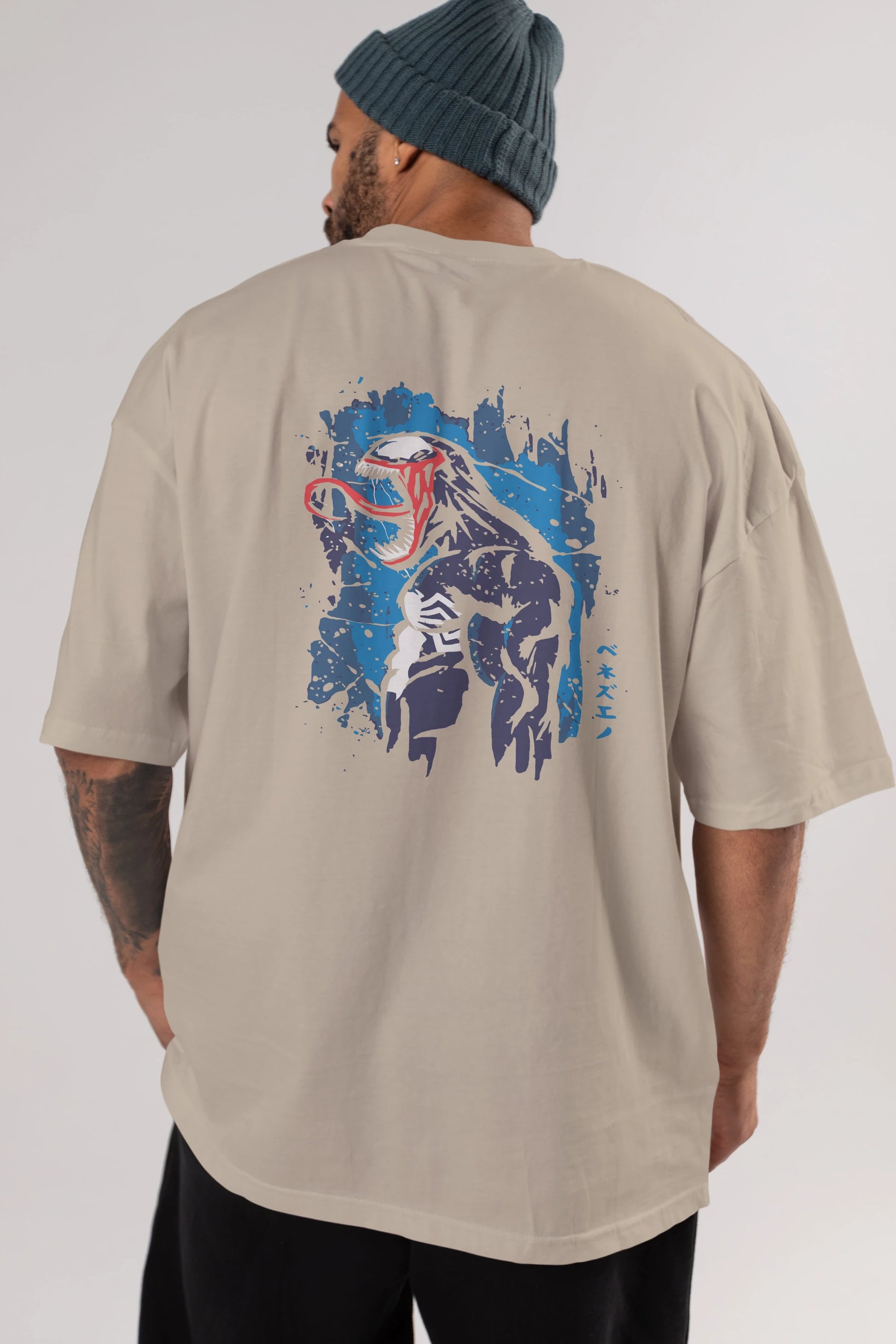 Venom (24) Arka Baskılı Oversize t-shirt Erkek Kadın Unisex %100 Pamuk Bisiklet Yaka tişort