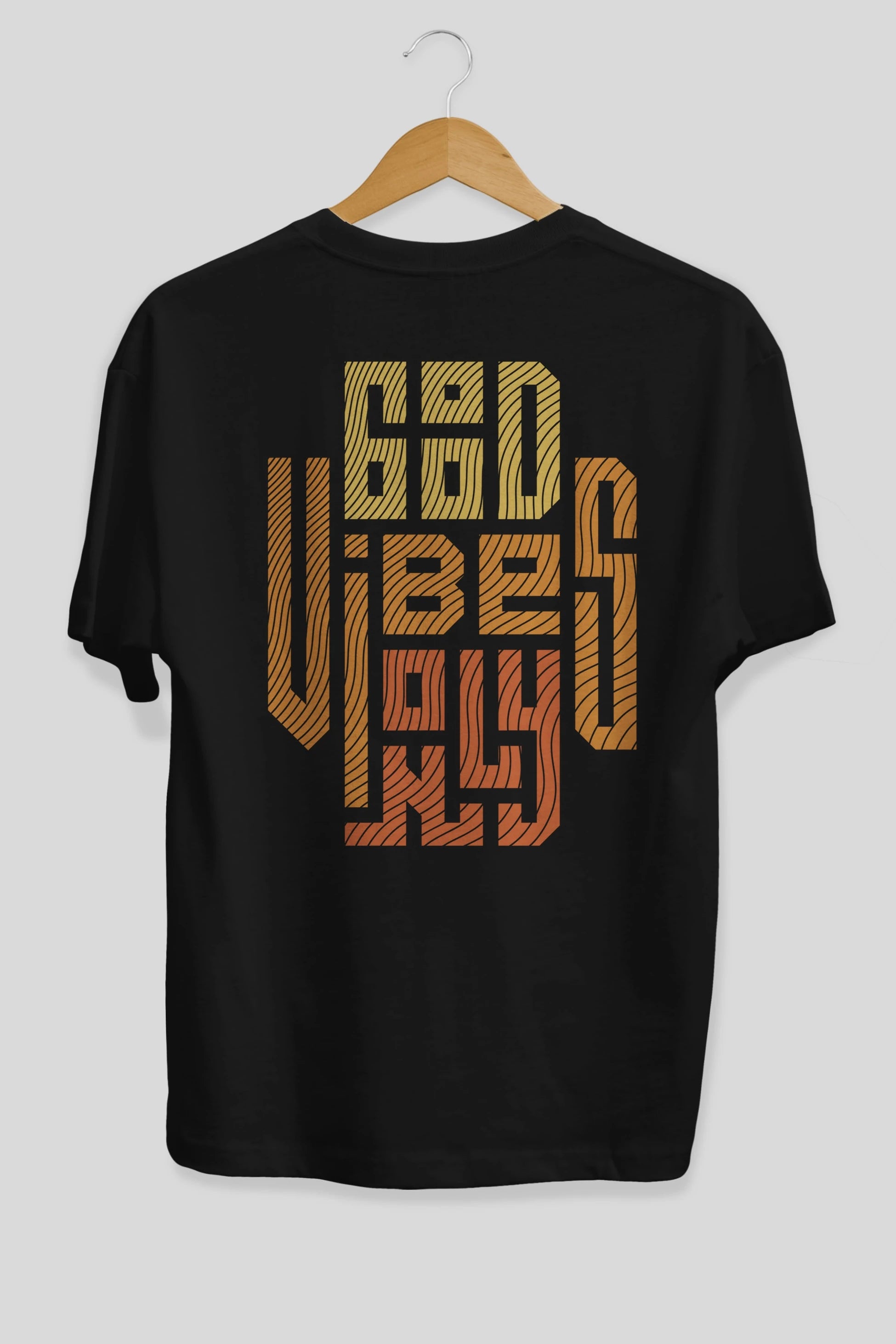 Good Vibes Only 2 Yazılı Arka Baskılı Oversize t-shirt Erkek Kadın Unisex