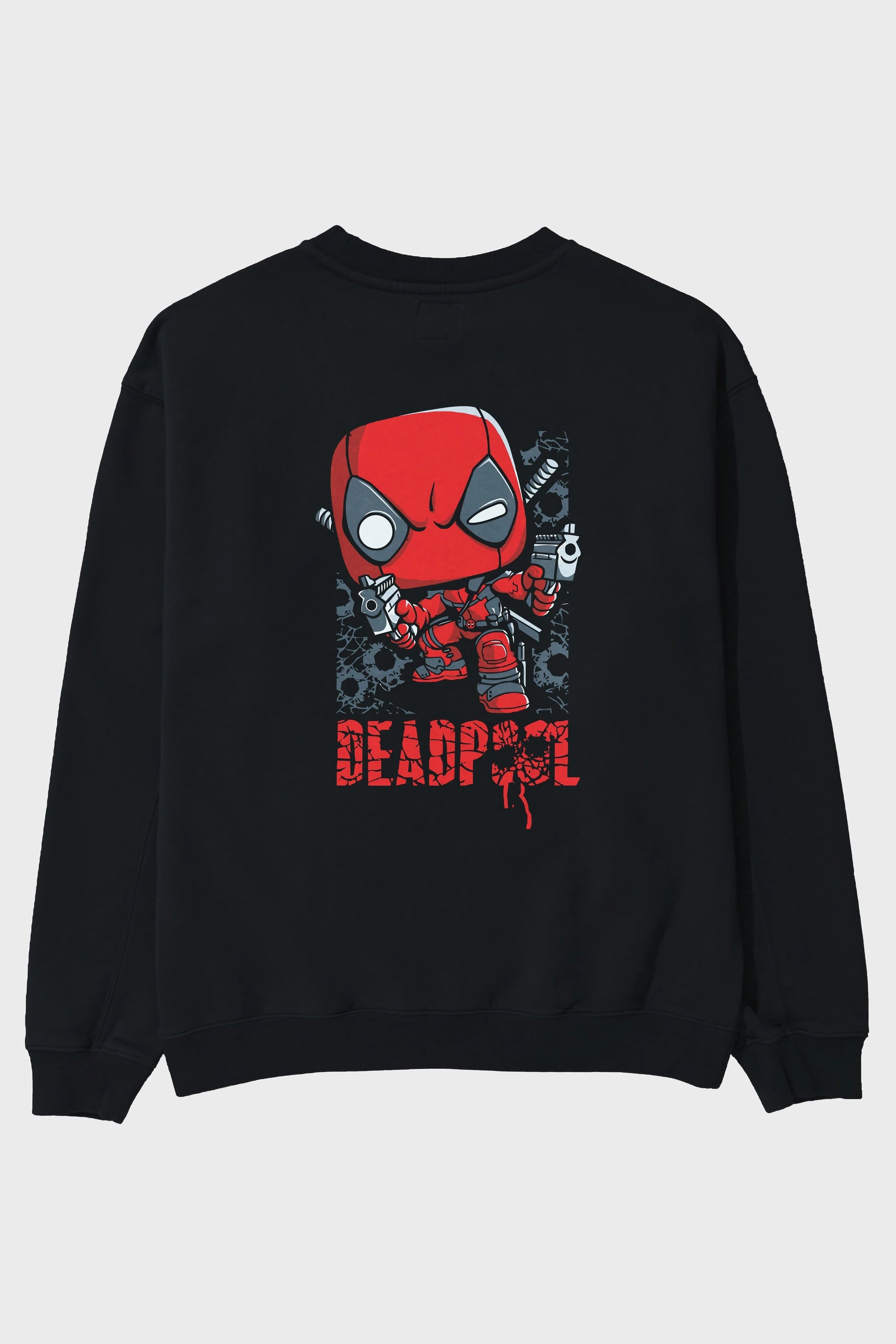 Deadpool (8) Arka Baskılı Oversize Sweatshirt Erkek Kadın Unisex