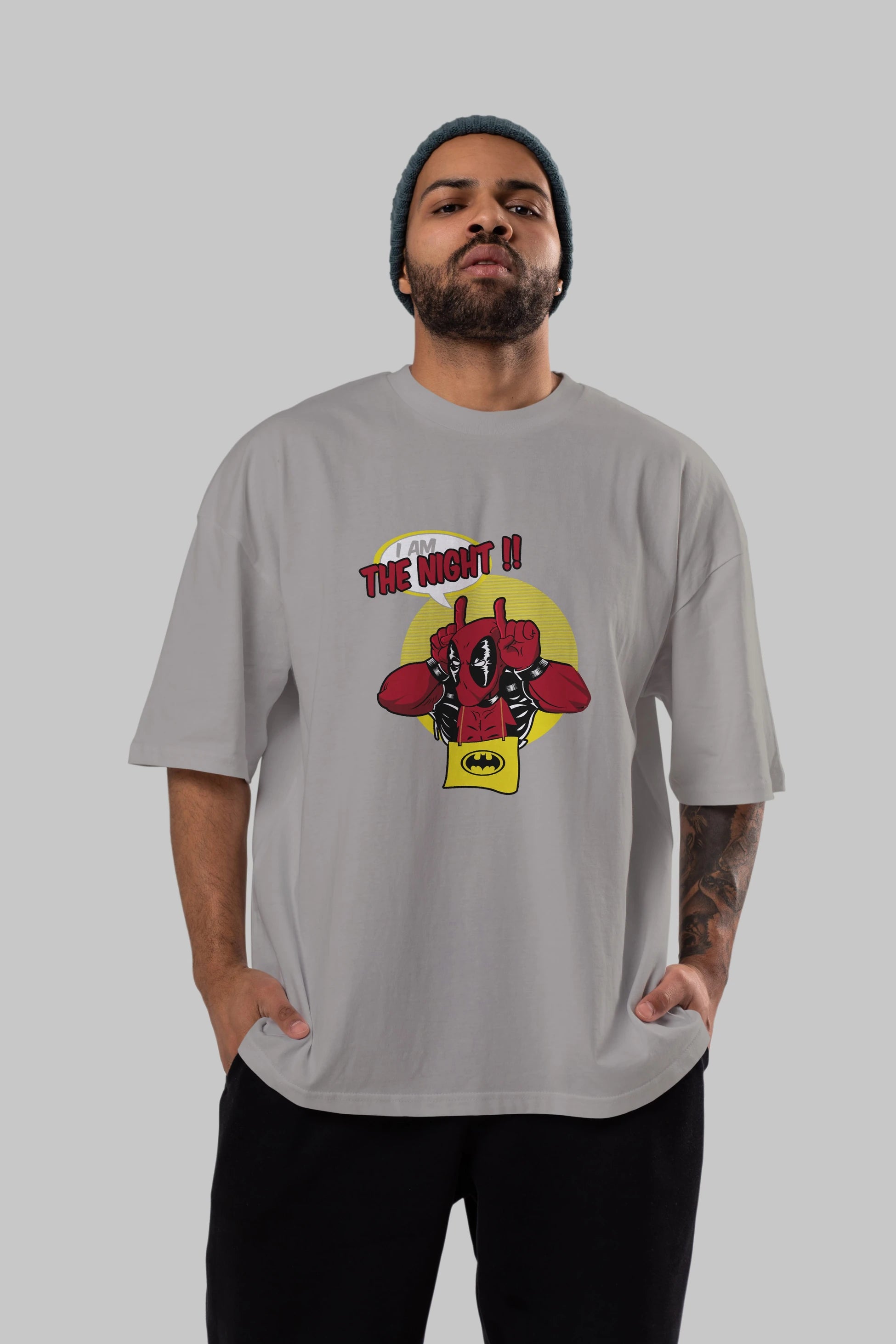 Deadpool (1) Ön Baskılı Oversize t-shirt Erkek Kadın Unisex %100 Pamuk Bisiklet Yaka tişort