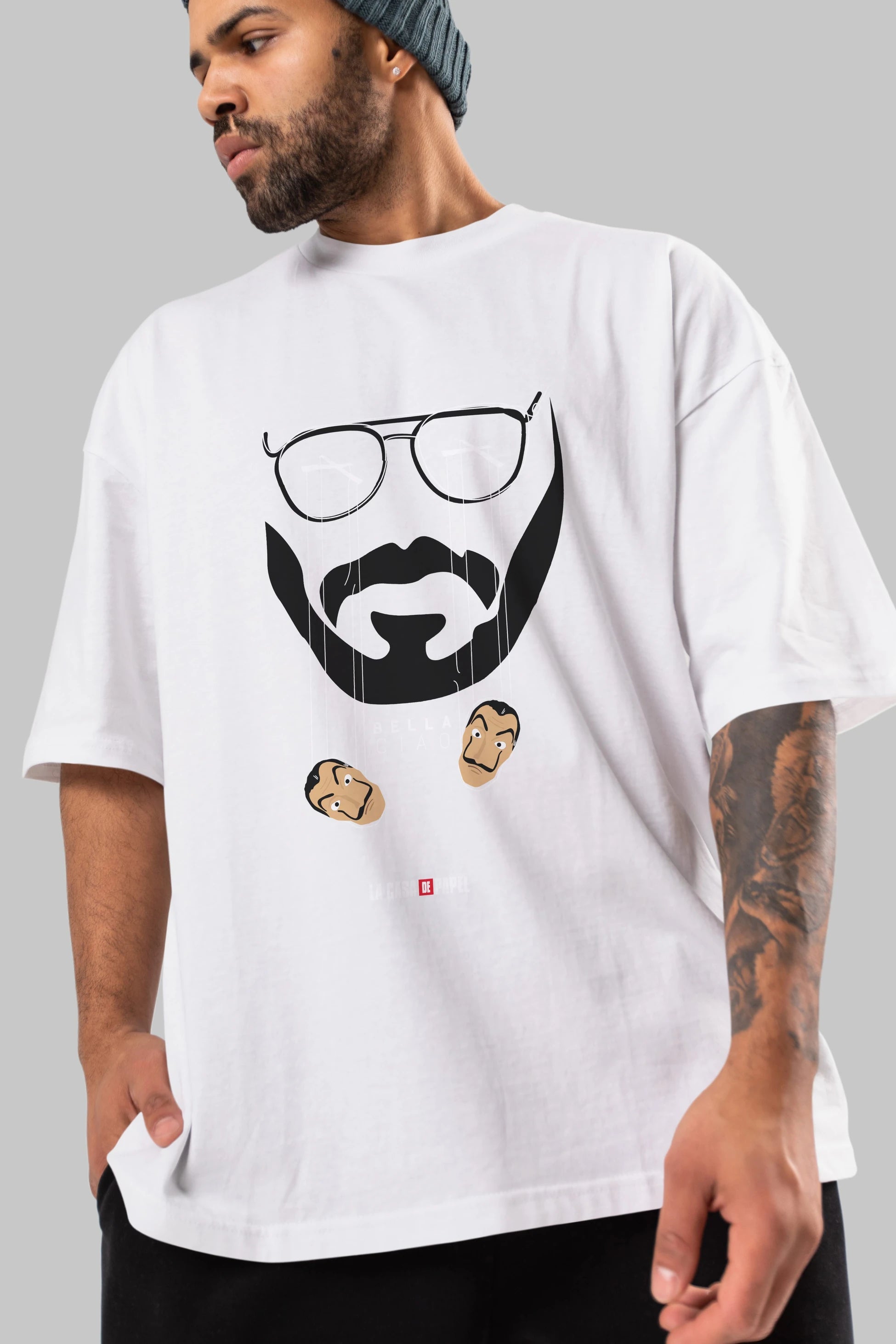 La Casa De Papel (11) Ön Baskılı Oversize t-shirt Erkek Kadın Unisex %100 Pamuk Bisiklet Yaka tişort