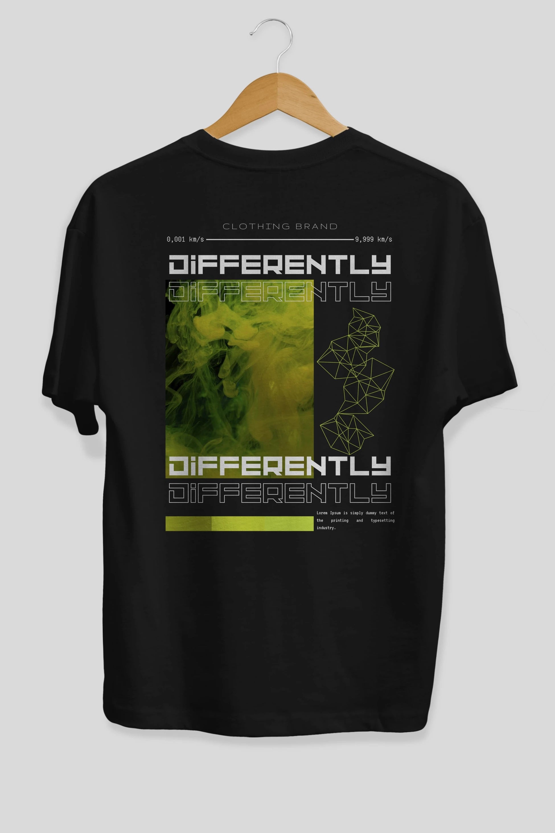 Differently Yazılı Arka Baskılı Oversize t-shirt Erkek Kadın Unisex