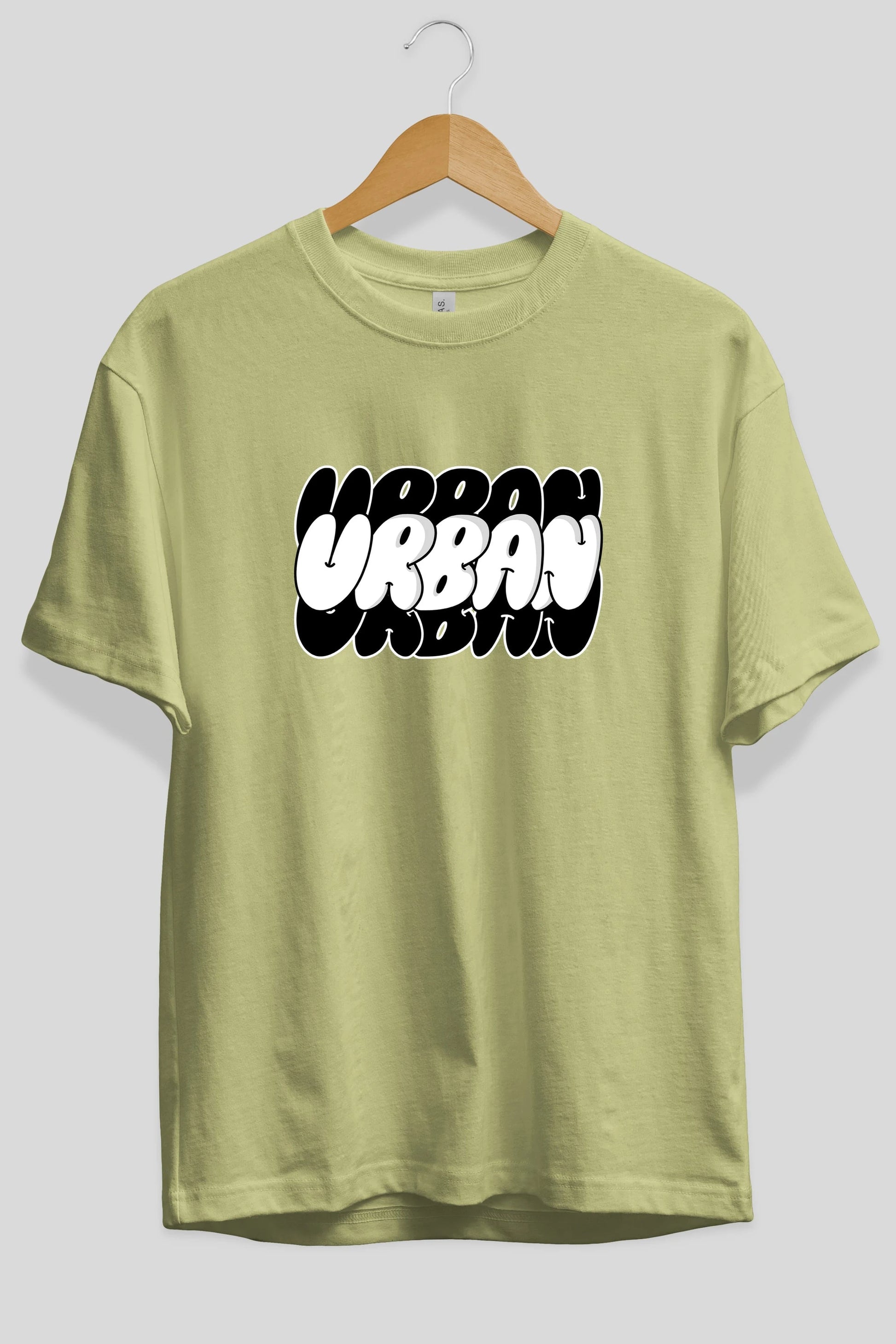 Urban Yazılı Ön Baskılı Oversize t-shirt Erkek Kadın Unisex