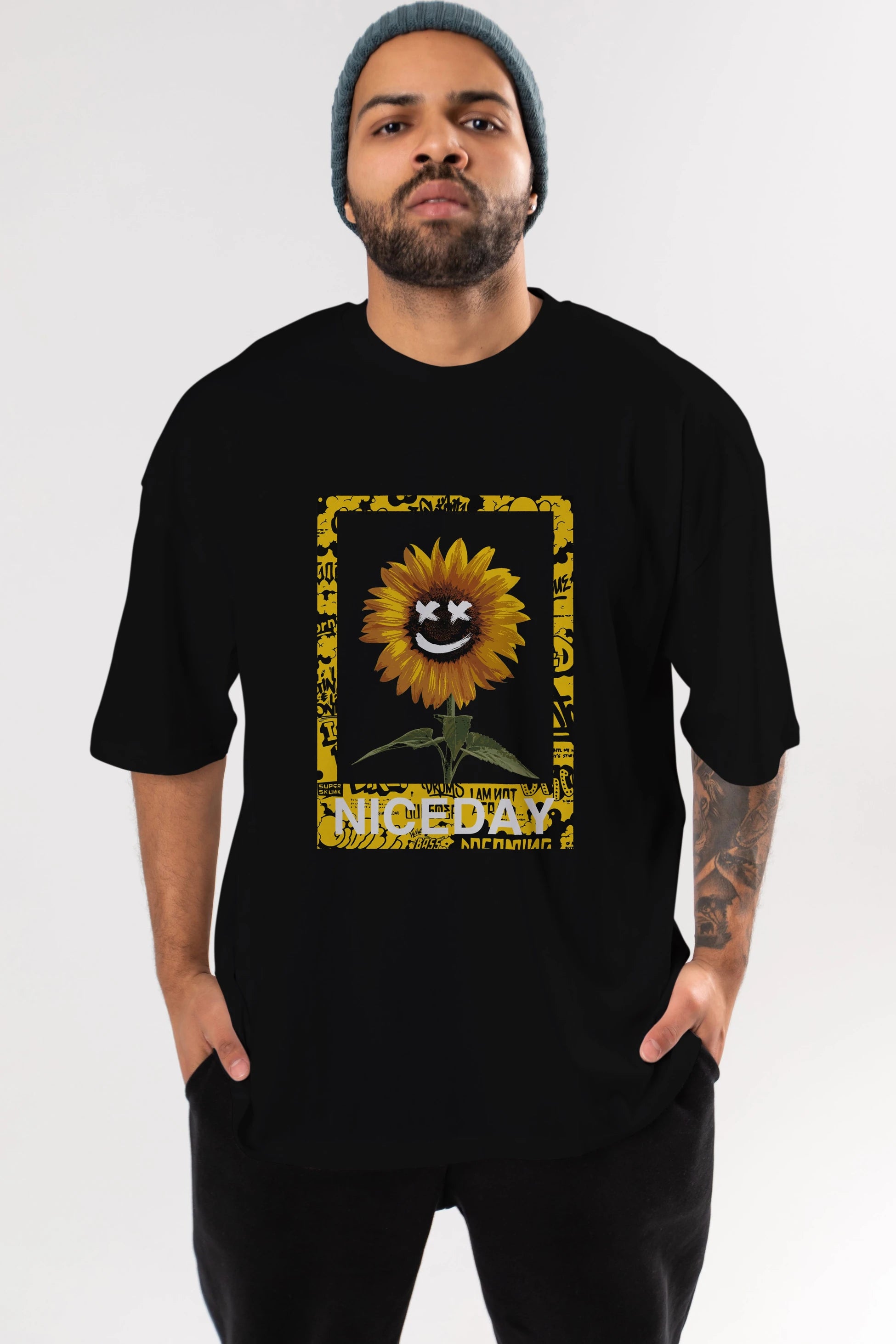 Niceday Streewear Ön Baskılı Oversize t-shirt Erkek Kadın Unisex