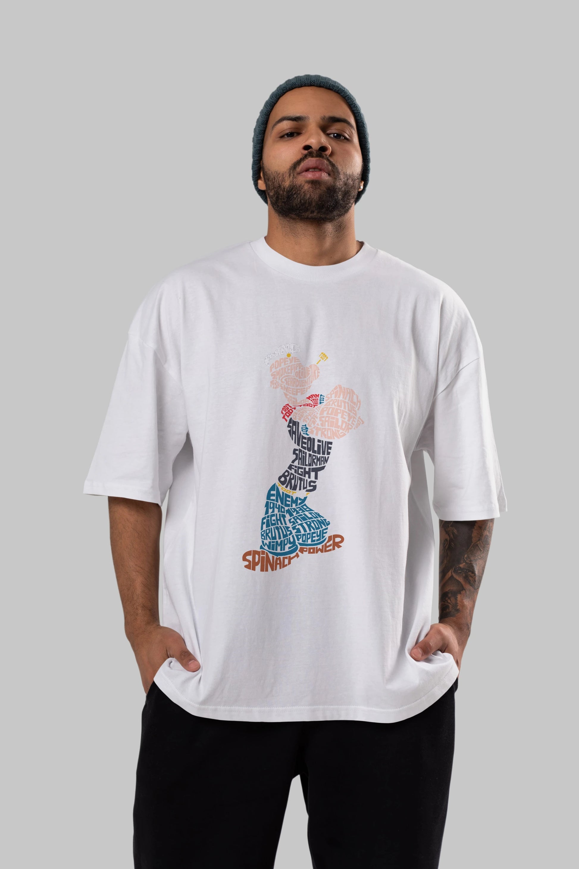 Sailorman Ön Baskılı Oversize t-shirt %100 pamuk Erkek Kadın Unisex